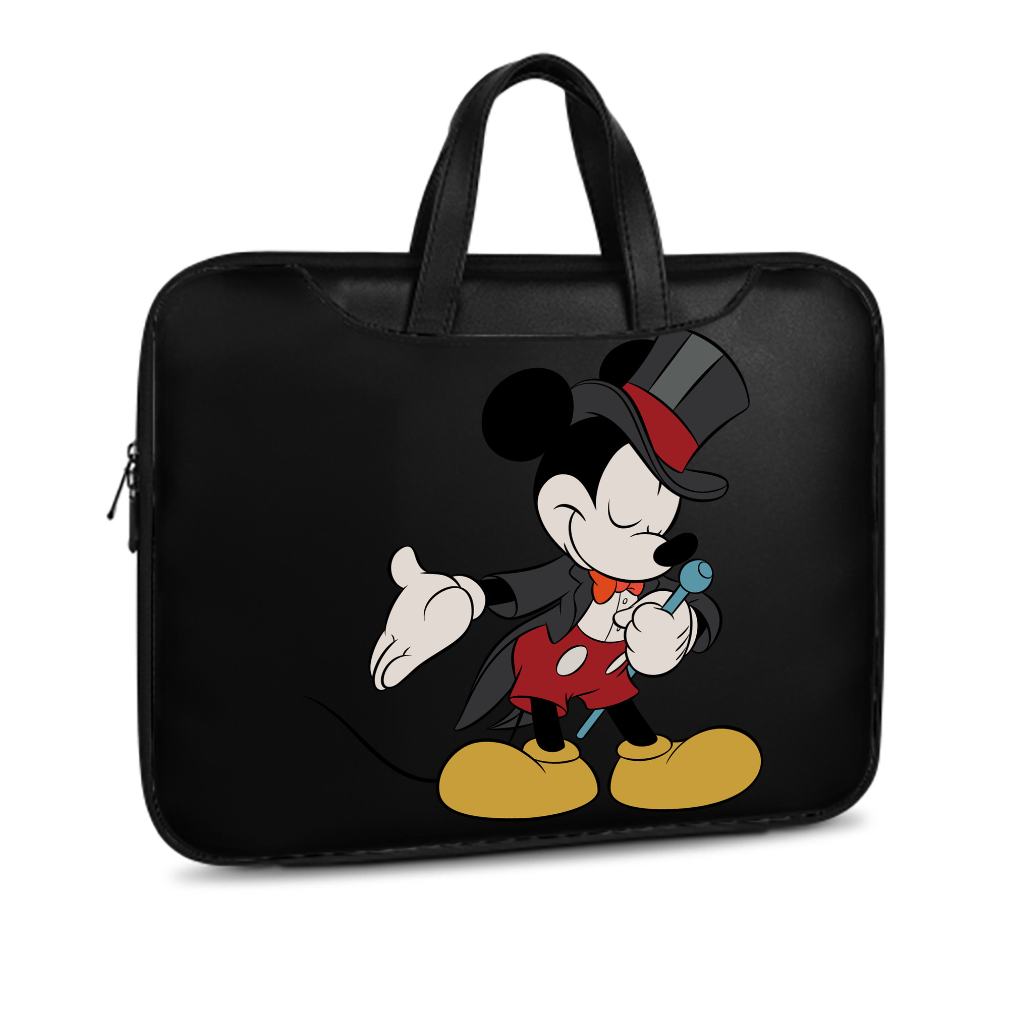 （画像用） ミッキーマウス Mickey Mouse レザーラップトップバッグ　ノートパソコンケース