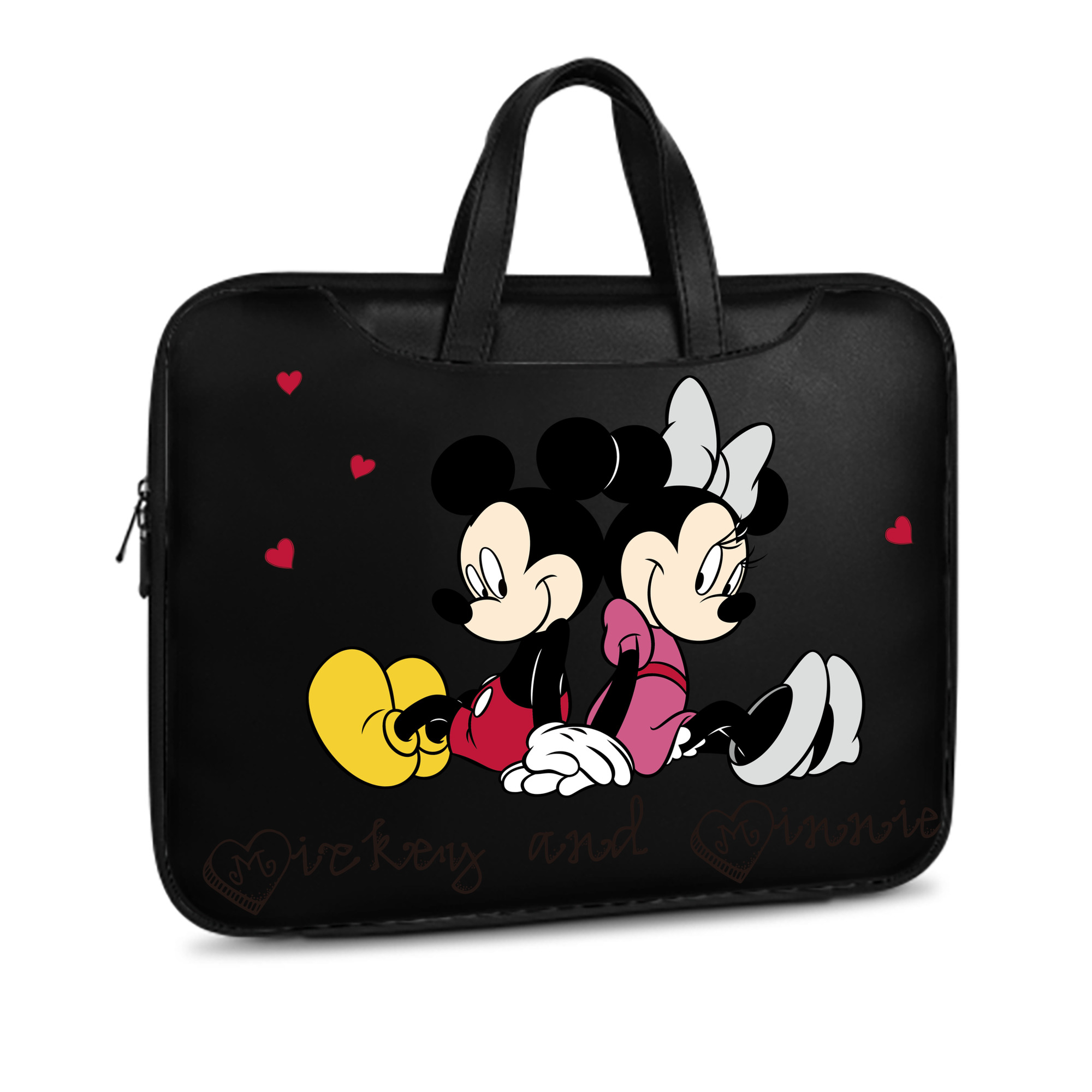 （画像用） ミッキーマウス Mickey Mouse レザーラップトップバッグ　ノートパソコンケース