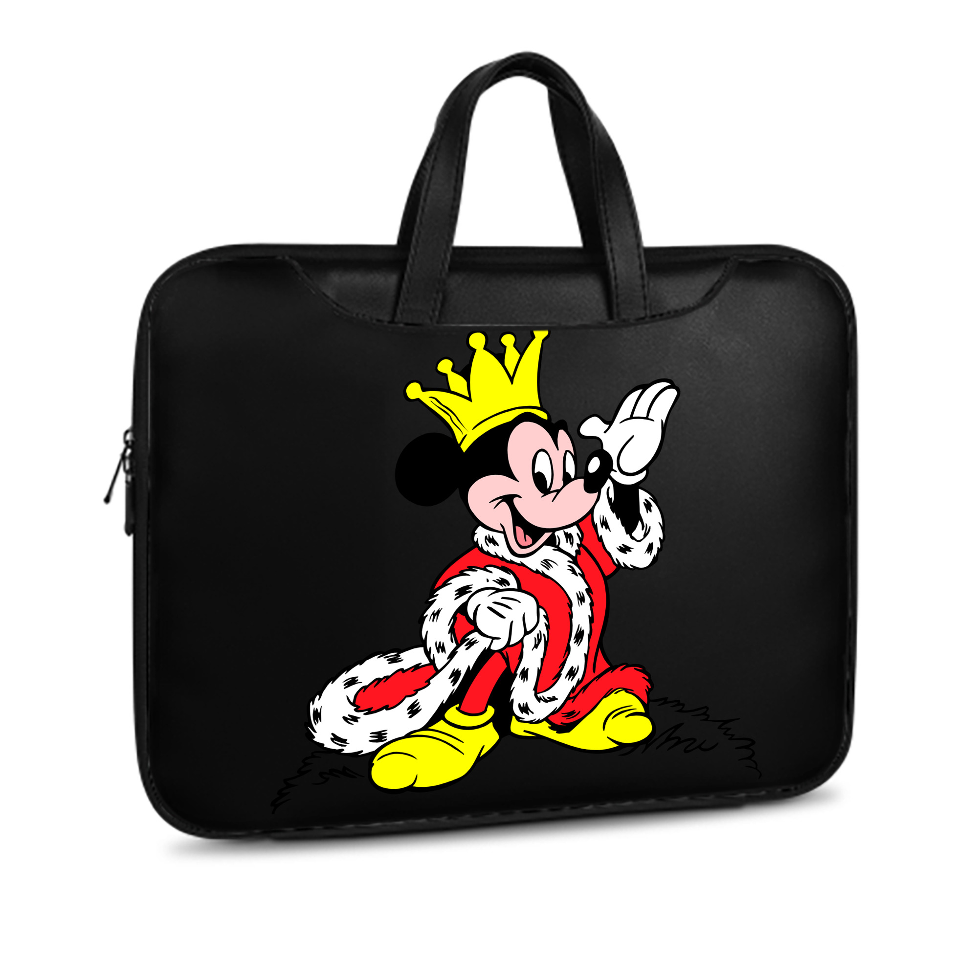 （画像用） ミッキーマウス Mickey Mouse レザーラップトップバッグ　ノートパソコンケース