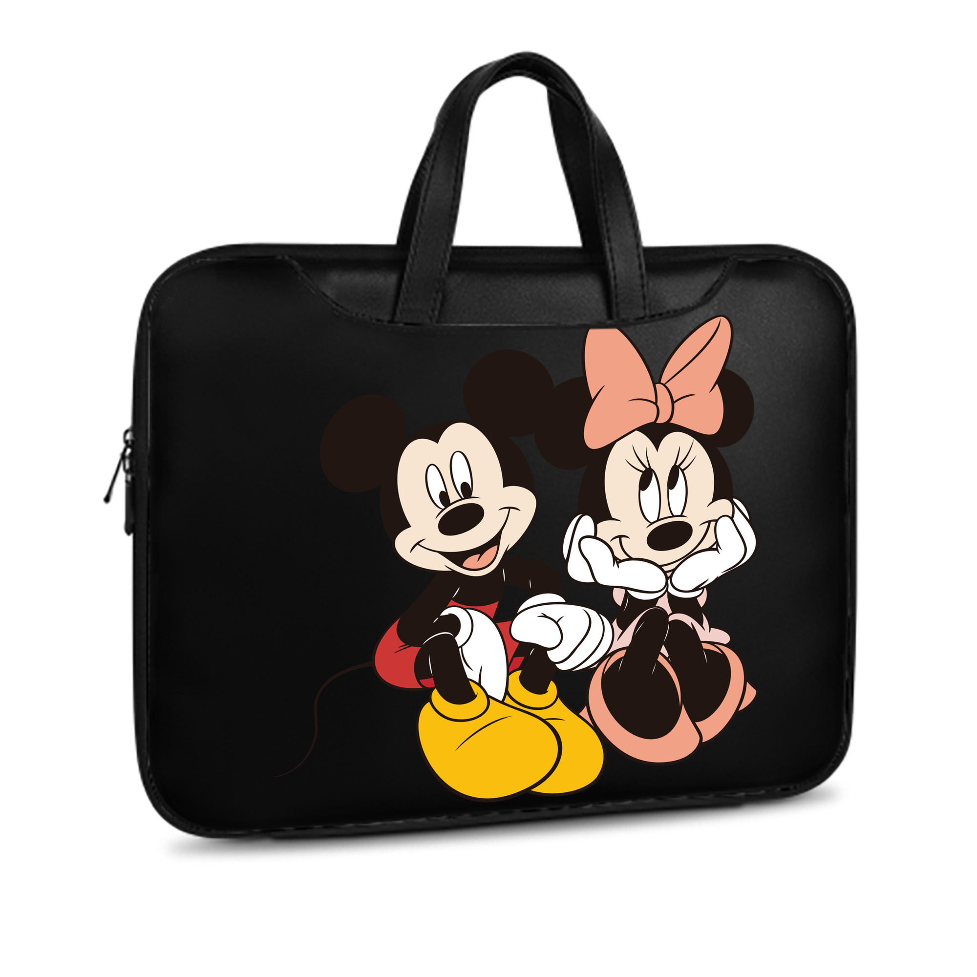（画像用） ミッキーマウス Mickey Mouse レザーラップトップバッグ　ノートパソコンケース