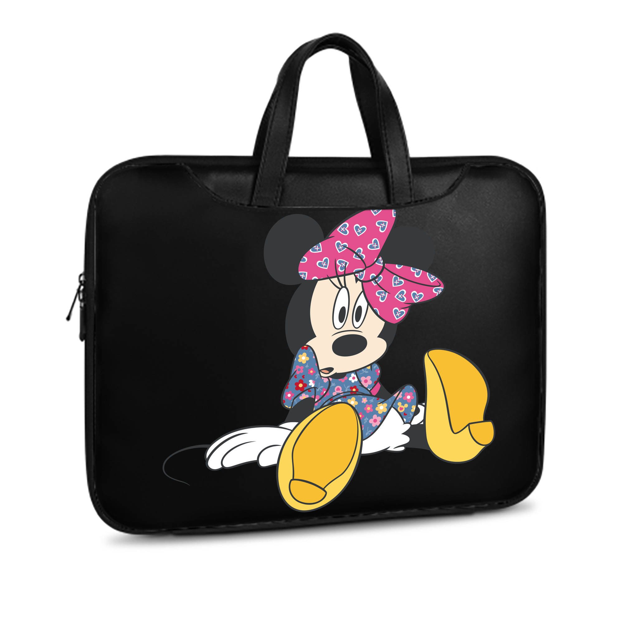 （画像用） ミッキーマウス Mickey Mouse レザーラップトップバッグ　ノートパソコンケース