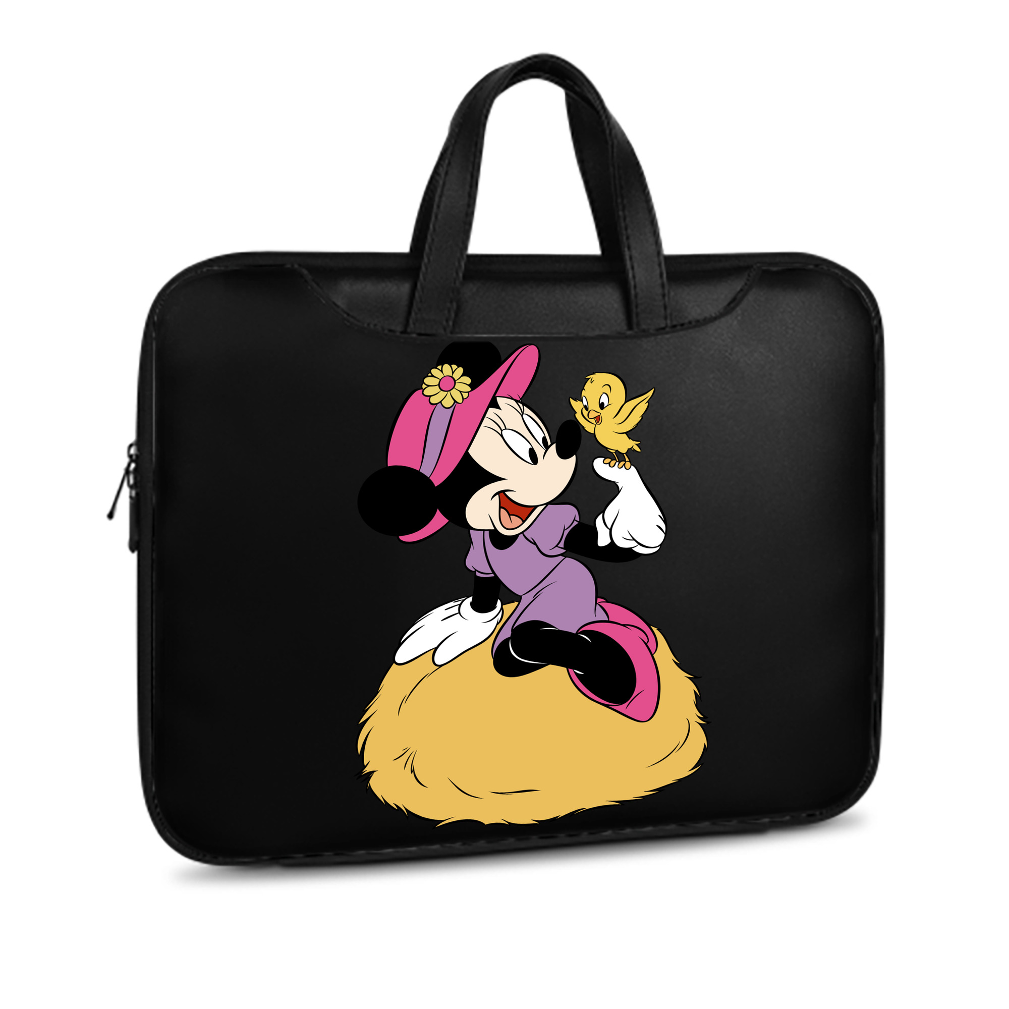 （画像用） ミッキーマウス Mickey Mouse レザーラップトップバッグ　ノートパソコンケース