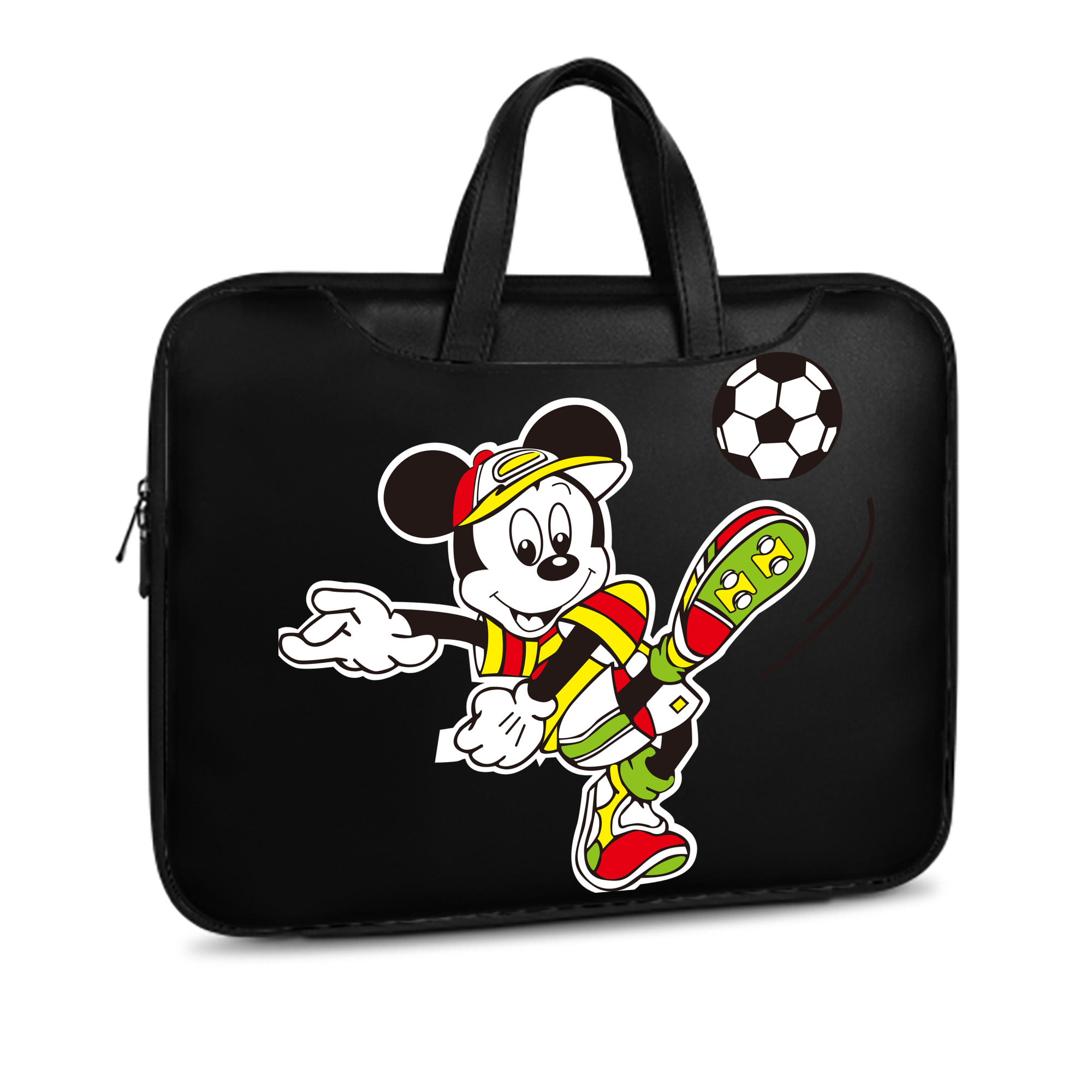 （画像用） ミッキーマウス Mickey Mouse レザーラップトップバッグ　ノートパソコンケース