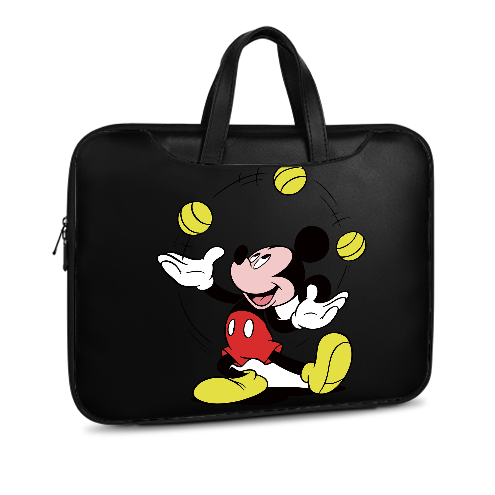 （画像用） ミッキーマウス Mickey Mouse レザーラップトップバッグ　ノートパソコンケース