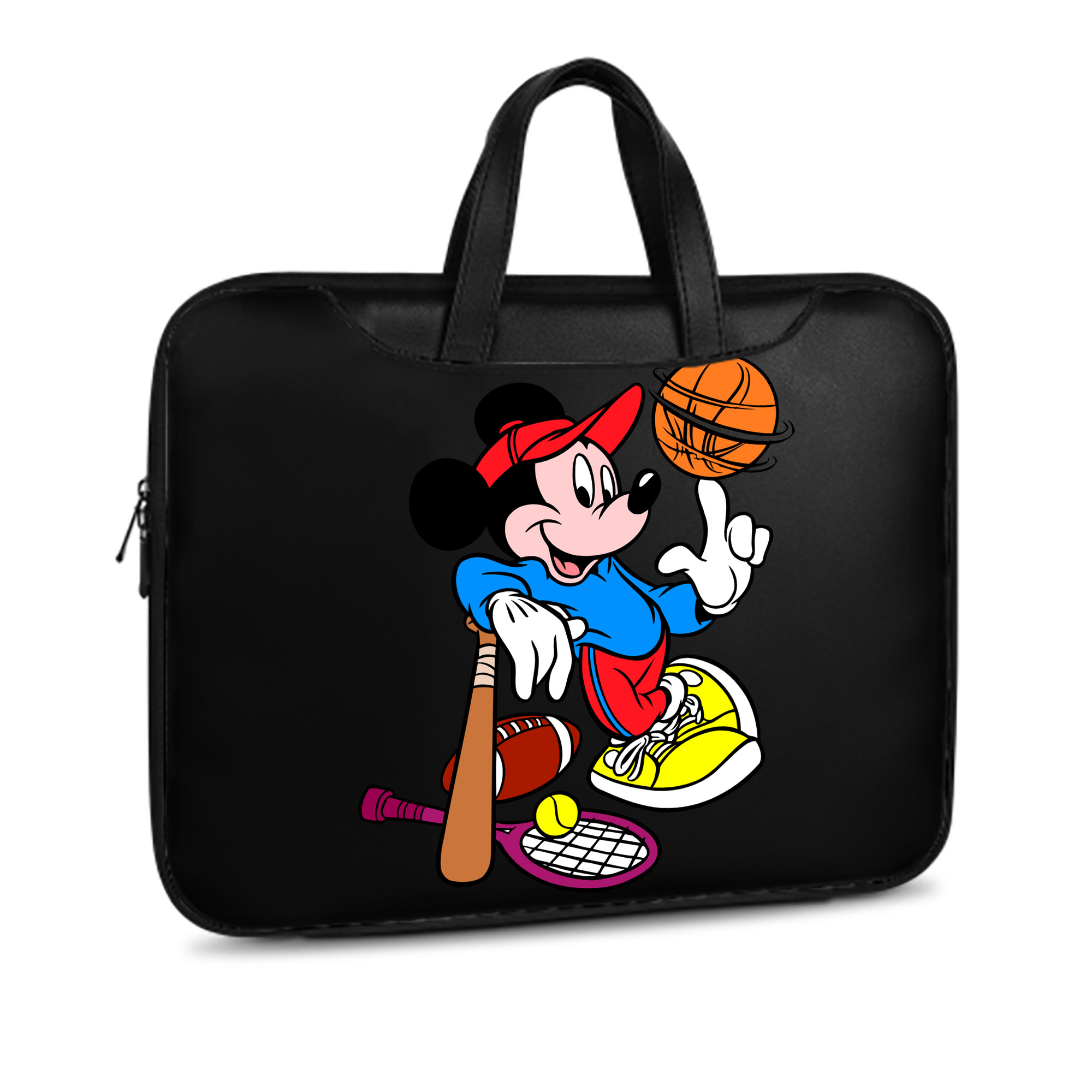 （画像用） ミッキーマウス Mickey Mouse レザーラップトップバッグ　ノートパソコンケース