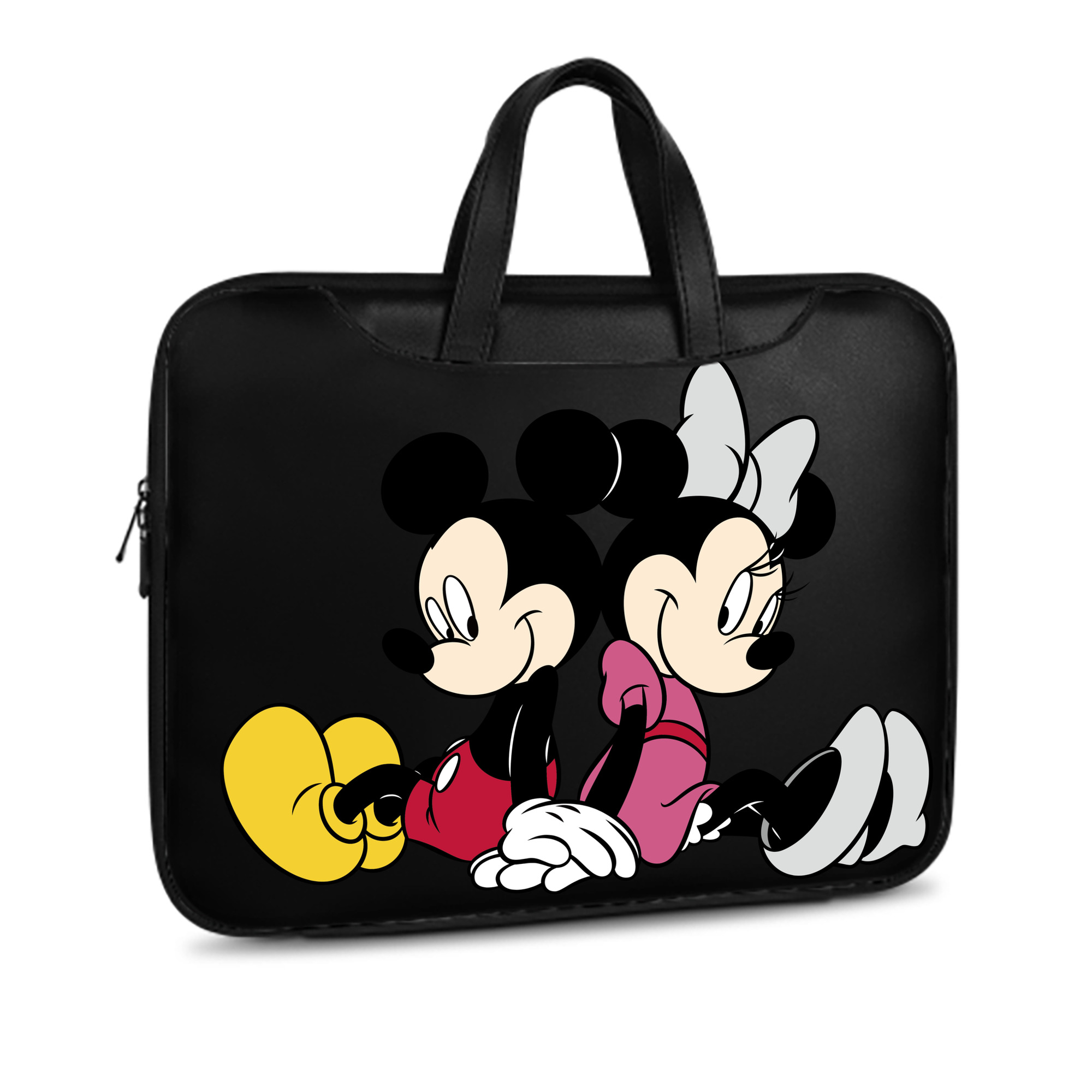 （画像用） ミッキーマウス Mickey Mouse レザーラップトップバッグ　ノートパソコンケース