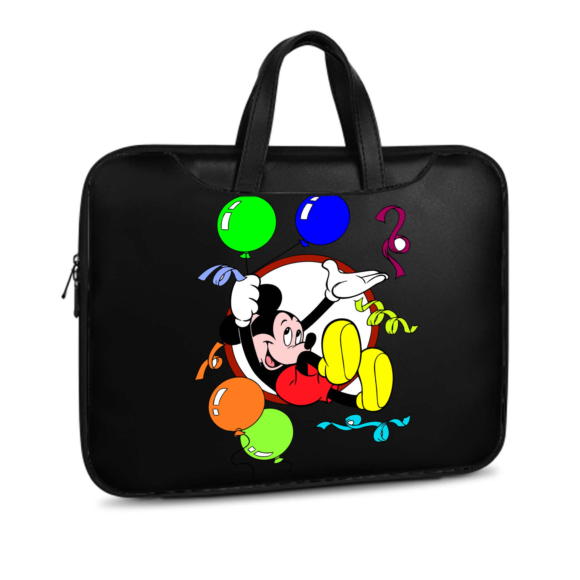 （画像用） ミッキーマウス Mickey Mouse レザーラップトップバッグ　ノートパソコンケース
