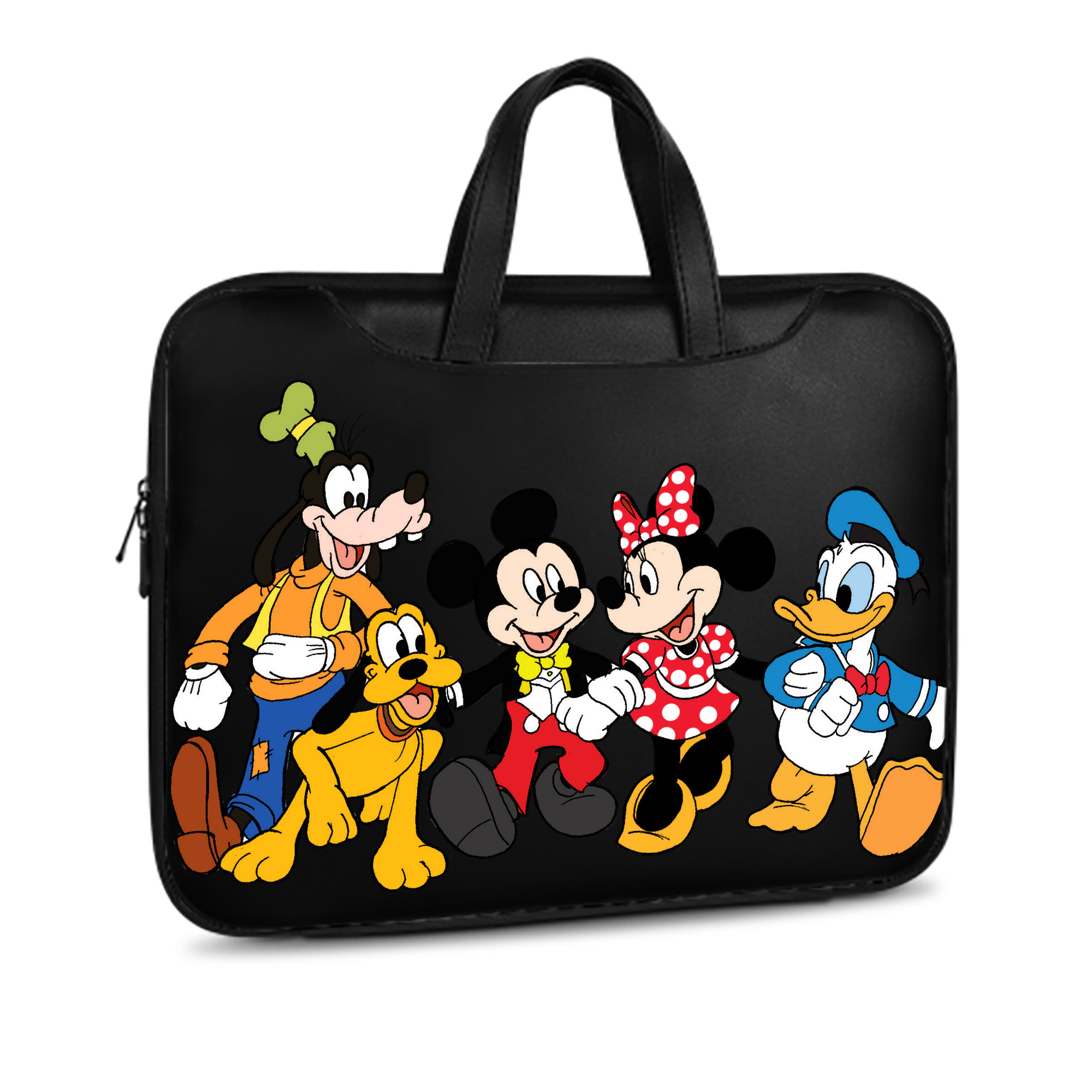 （画像用） ミッキーマウス Mickey Mouse レザーラップトップバッグ　ノートパソコンケース