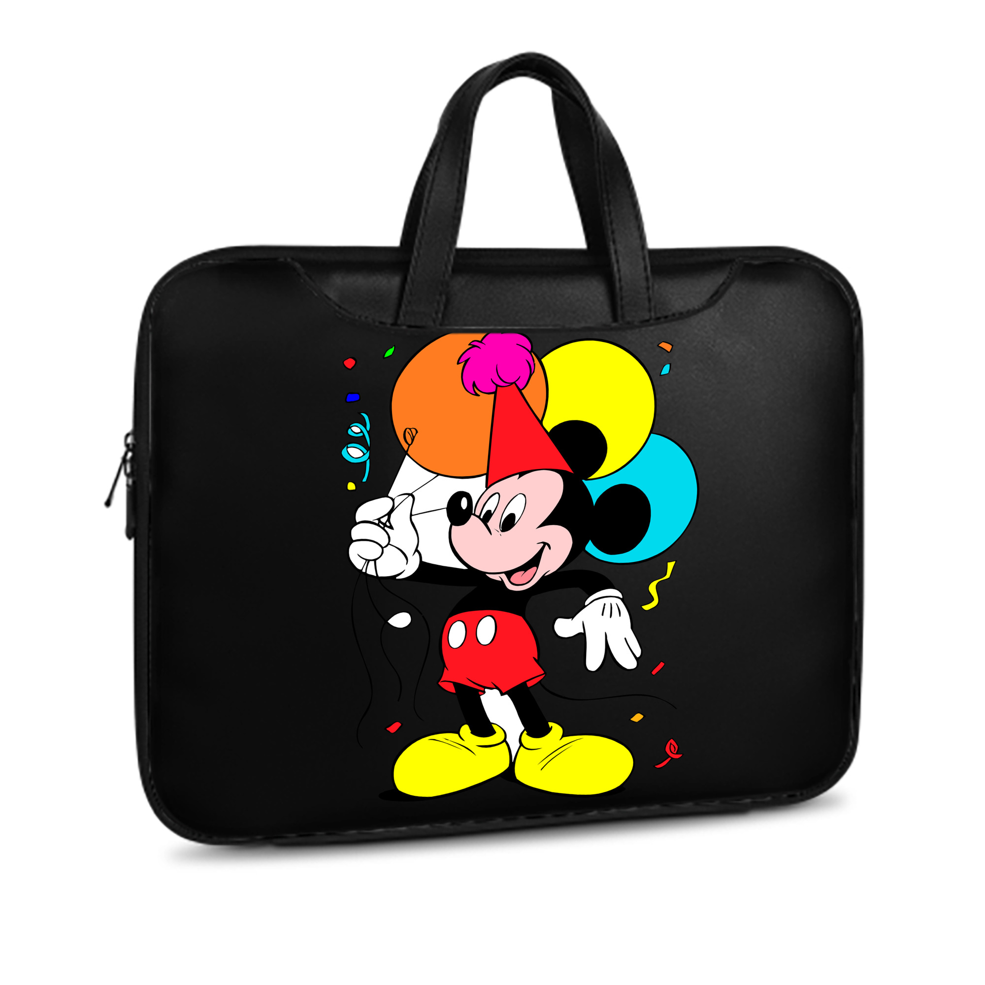 （画像用） ミッキーマウス Mickey Mouse レザーラップトップバッグ　ノートパソコンケース