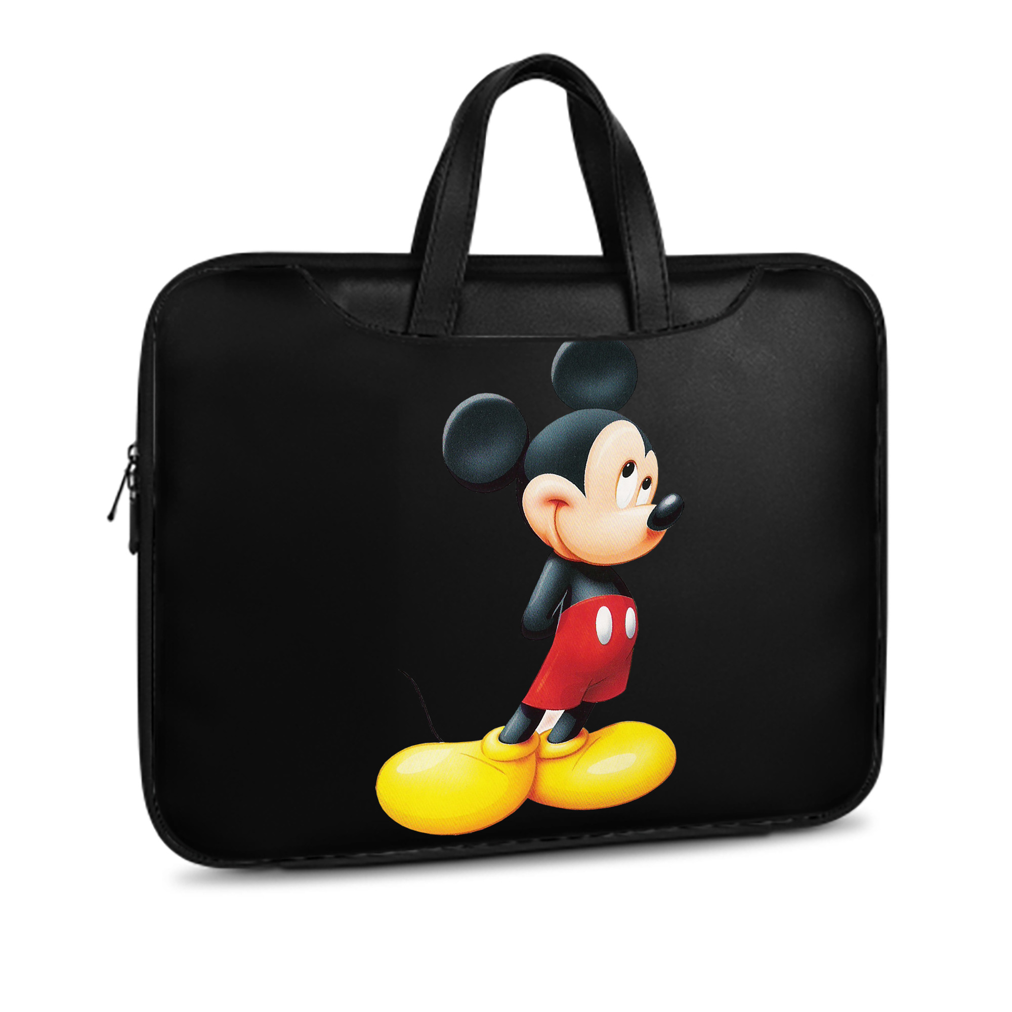 （画像用） ミッキーマウス Mickey Mouse レザーラップトップバッグ　ノートパソコンケース