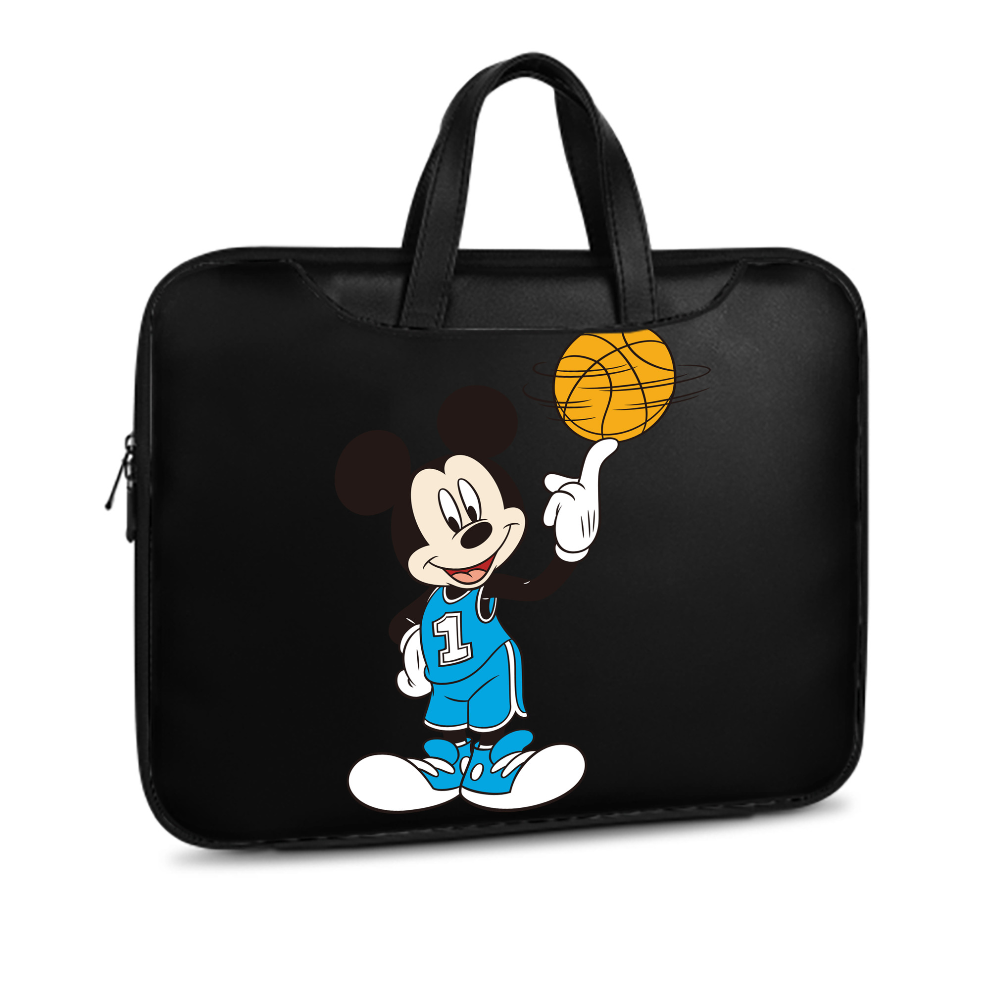 （画像用） ミッキーマウス Mickey Mouse レザーラップトップバッグ　ノートパソコンケース
