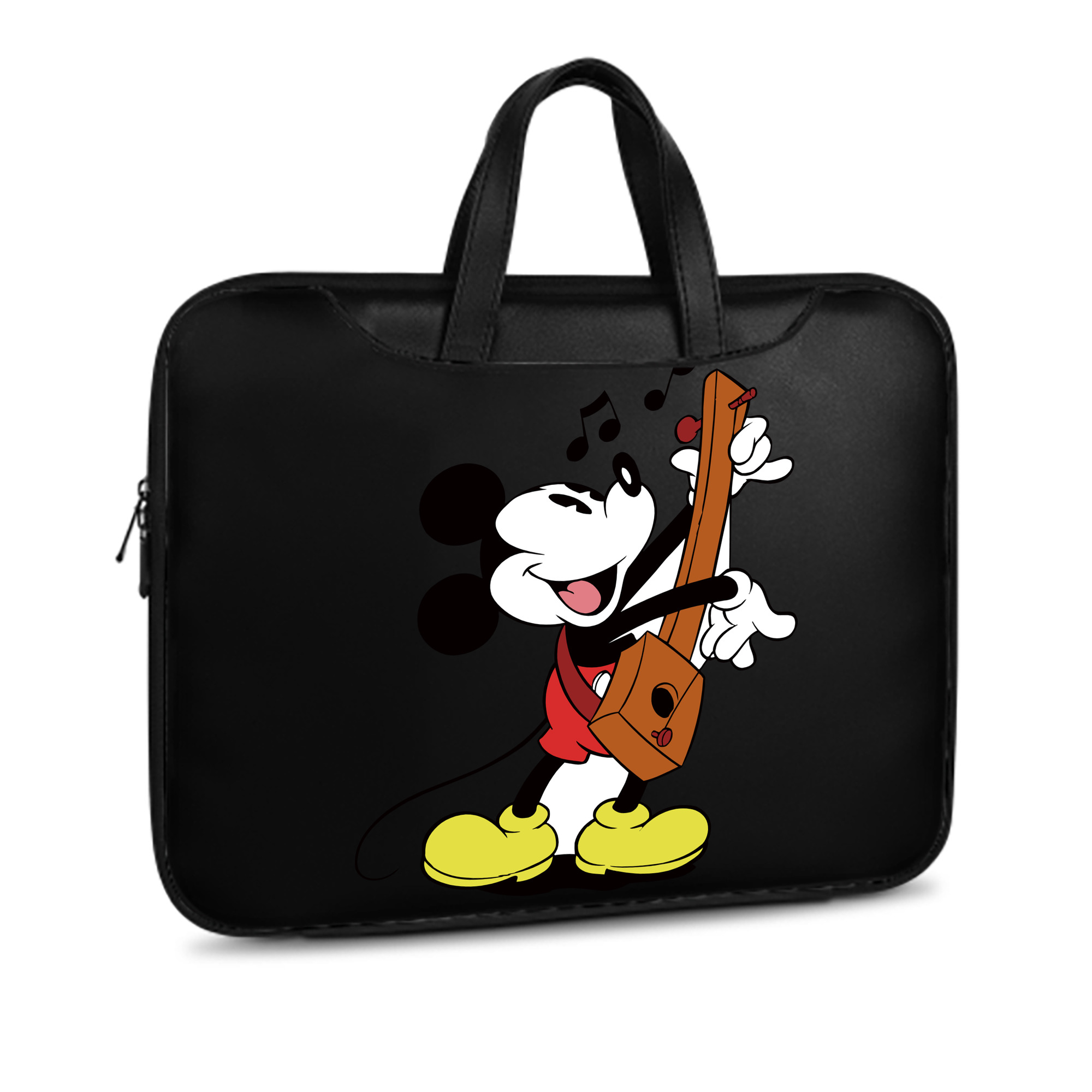 （画像用） ミッキーマウス Mickey Mouse レザーラップトップバッグ　ノートパソコンケース