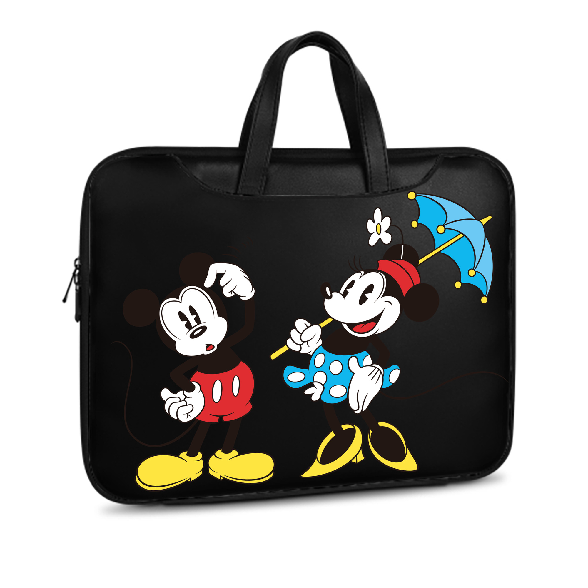 （画像用） ミッキーマウス Mickey Mouse レザーラップトップバッグ　ノートパソコンケース