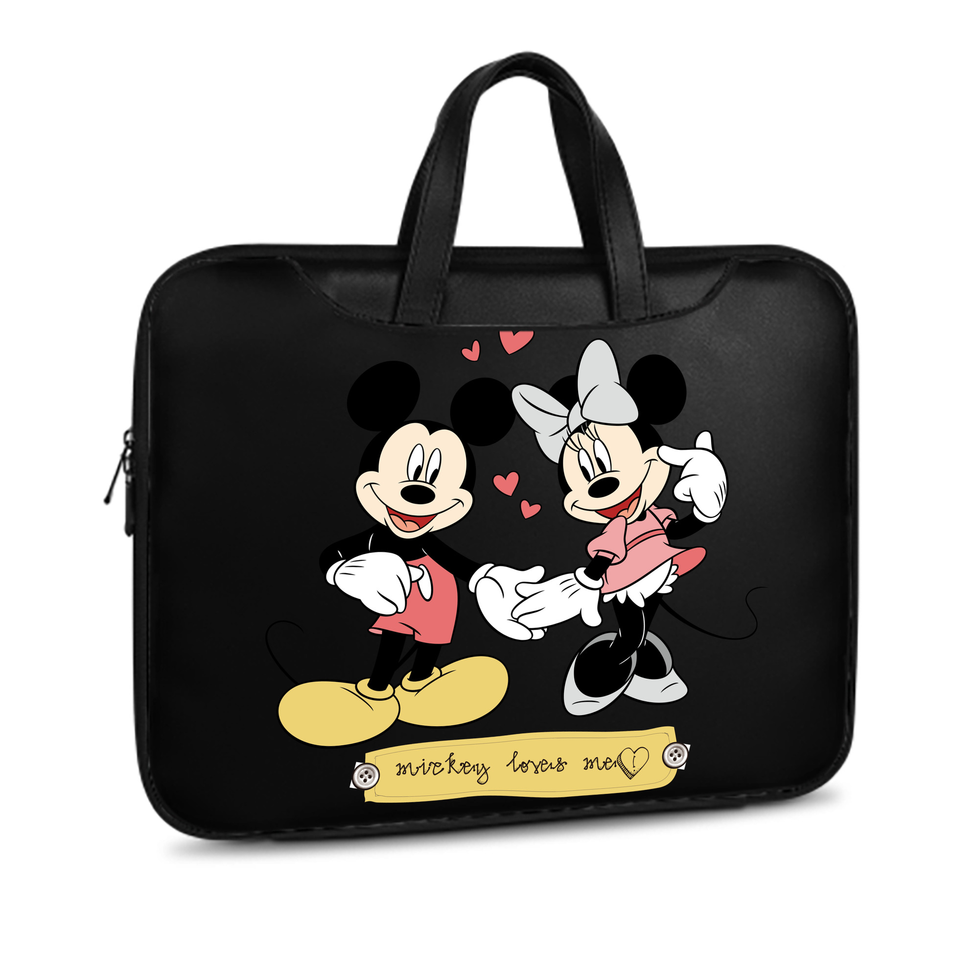 ミッキーマウス Mickey Mouse レザーラップトップバッグ　ノートパソコンケース