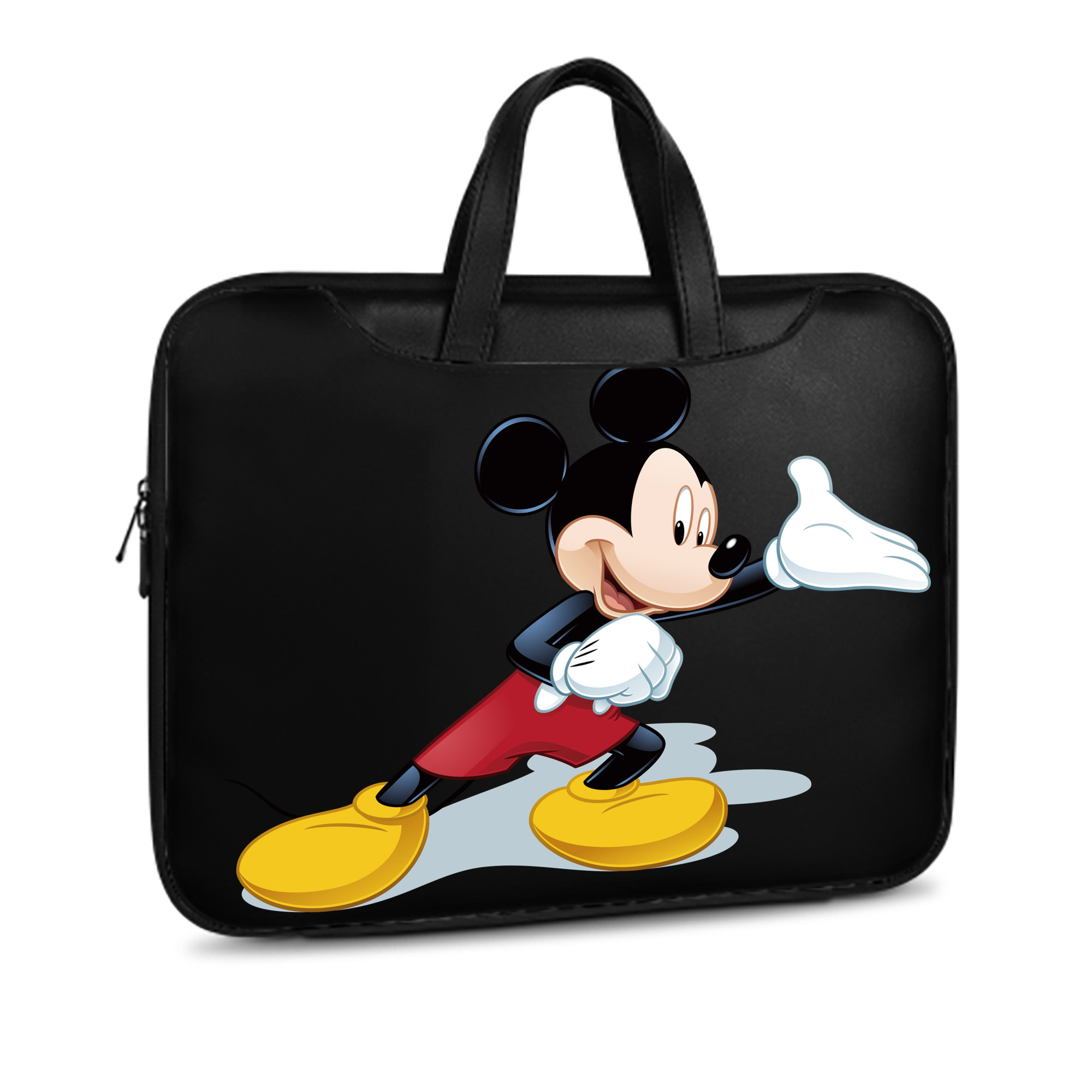 （画像用） ミッキーマウス Mickey Mouse レザーラップトップバッグ　ノートパソコンケース