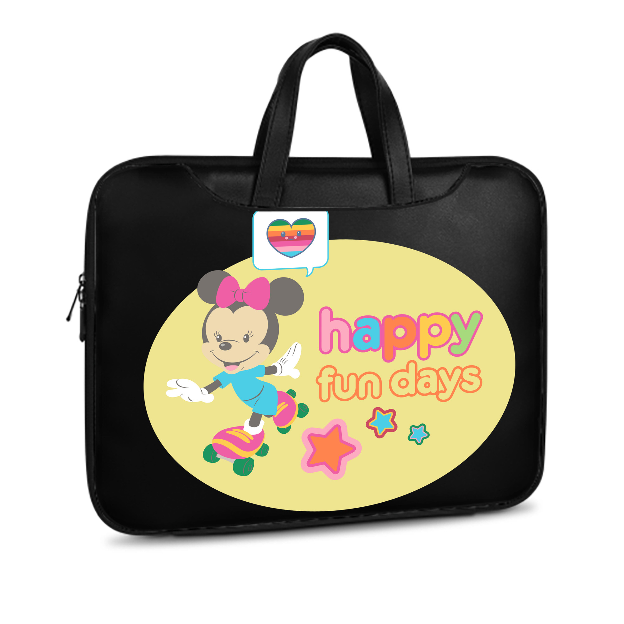 （画像用） ミッキーマウス Mickey Mouse レザーラップトップバッグ　ノートパソコンケース