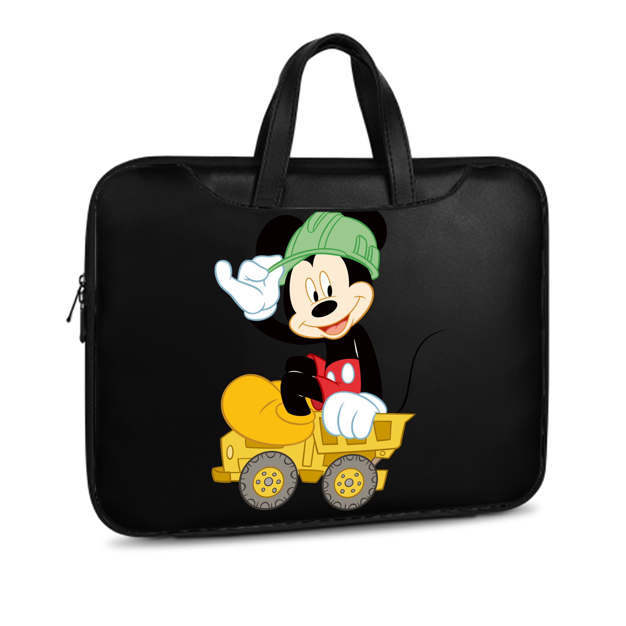 （画像用） ミッキーマウス Mickey Mouse レザーラップトップバッグ　ノートパソコンケース