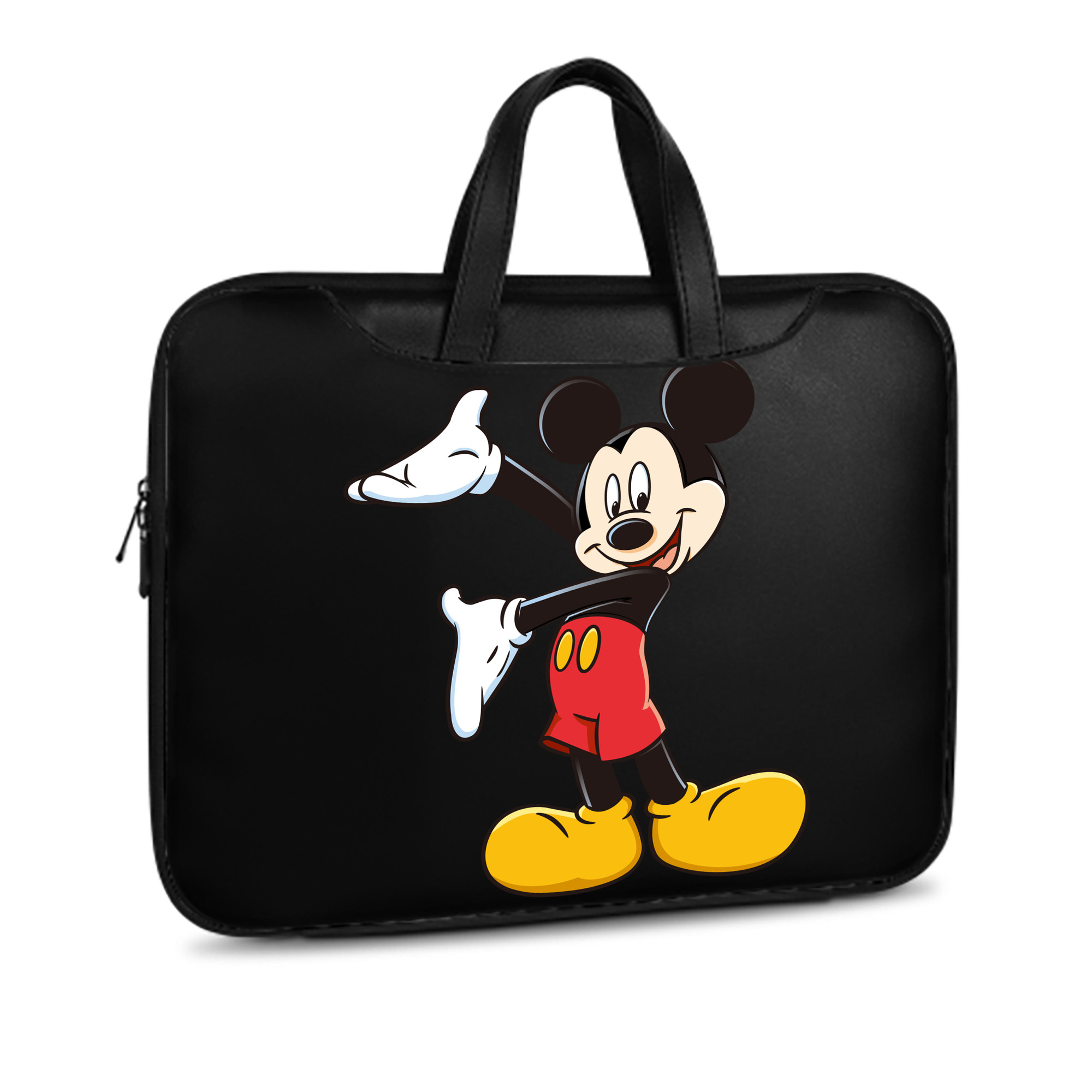 （画像用） ミッキーマウス Mickey Mouse レザーラップトップバッグ　ノートパソコンケース