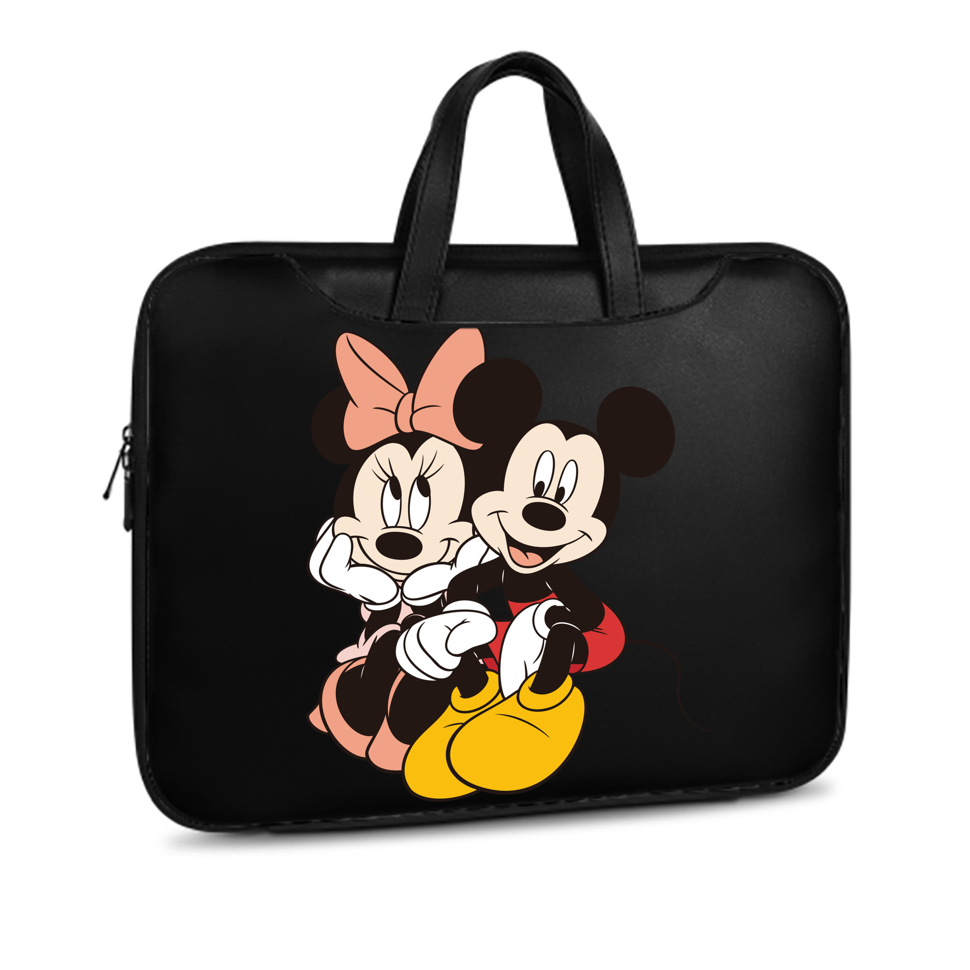 （画像用） ミッキーマウス Mickey Mouse レザーラップトップバッグ　ノートパソコンケース