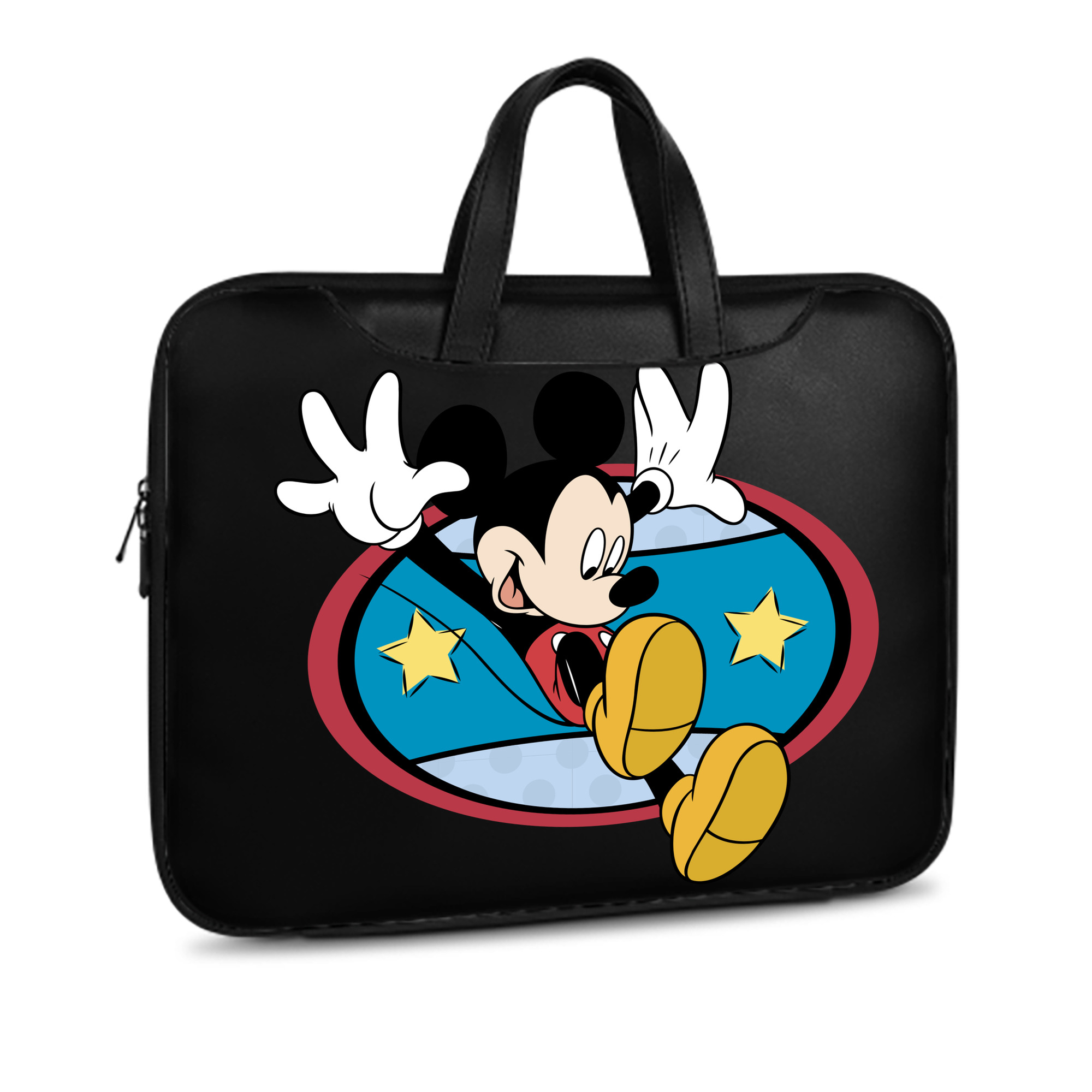 （画像用） ミッキーマウス Mickey Mouse レザーラップトップバッグ　ノートパソコンケース