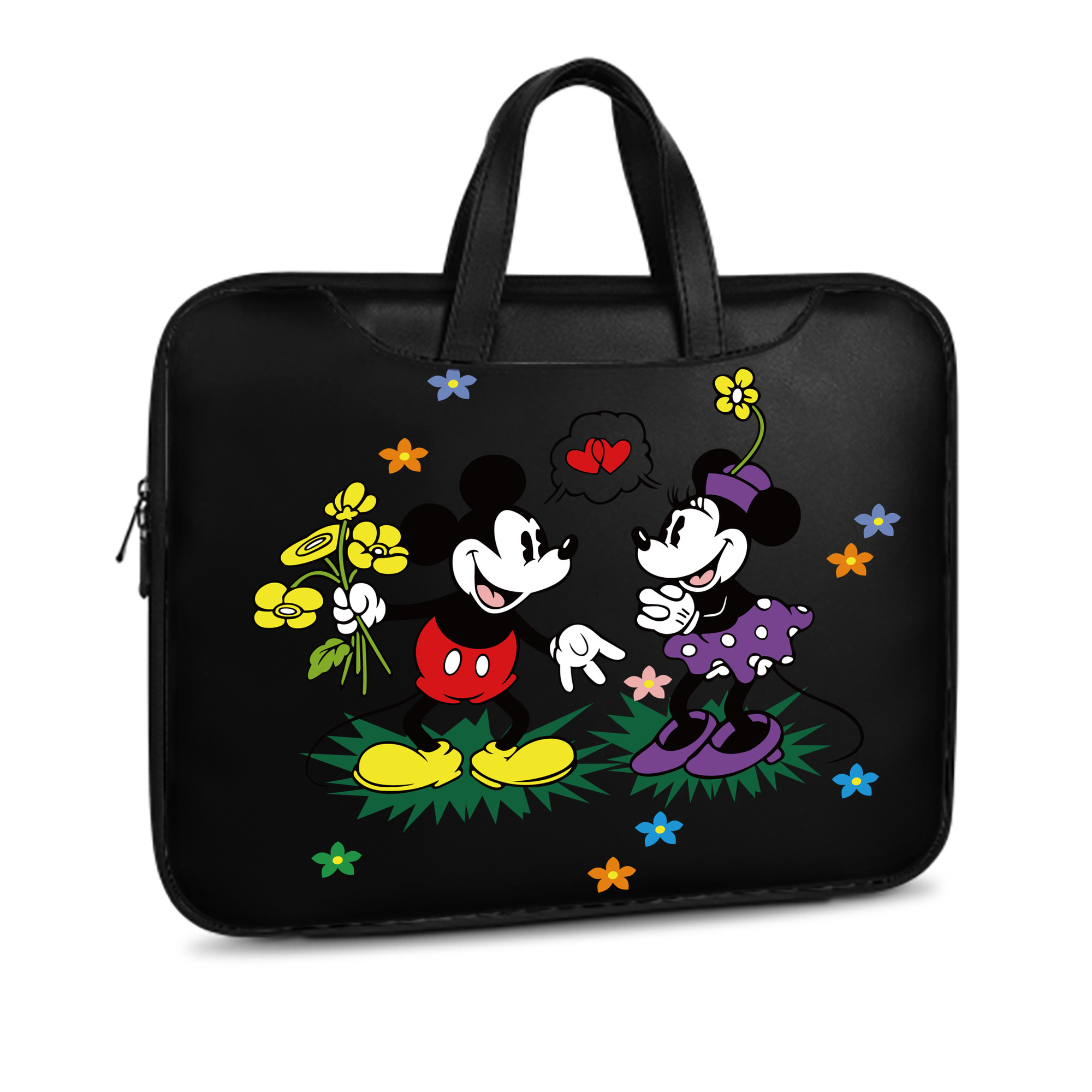 （画像用） ミッキーマウス Mickey Mouse レザーラップトップバッグ　ノートパソコンケース
