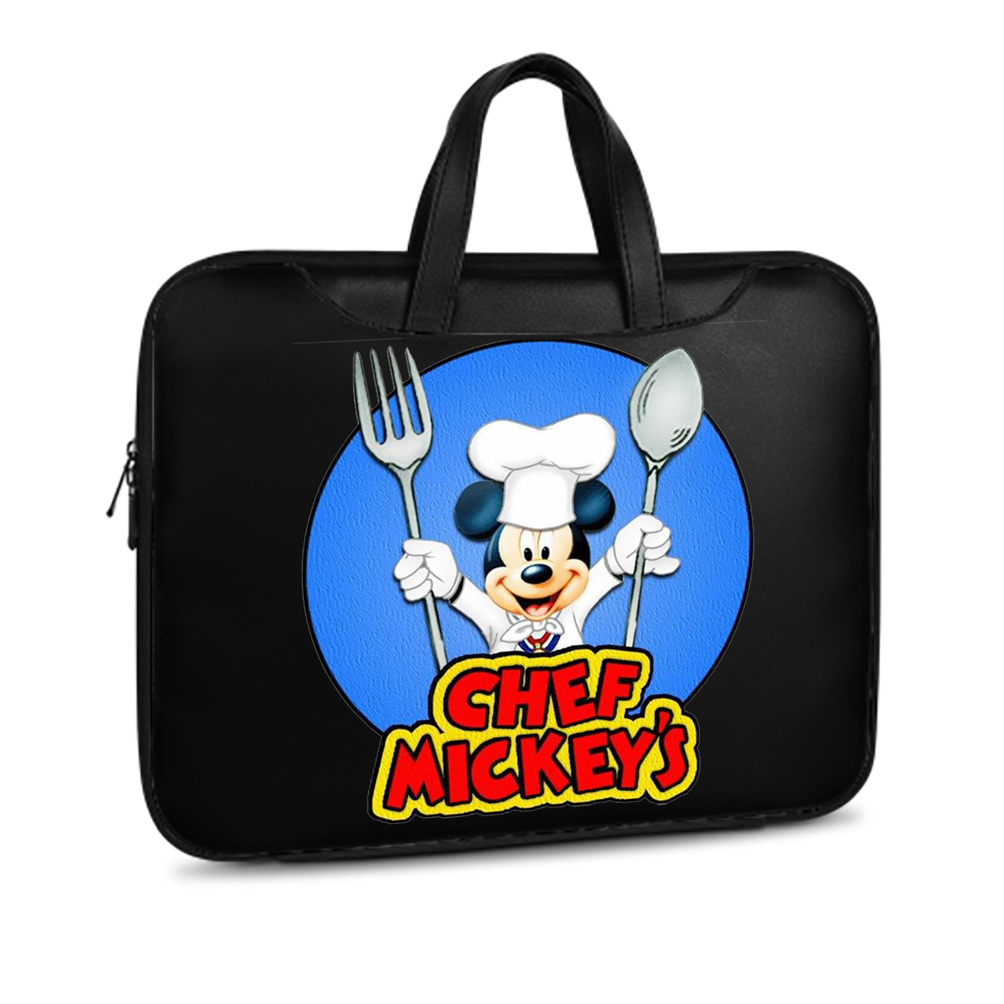 （画像用） ミッキーマウス Mickey Mouse レザーラップトップバッグ　ノートパソコンケース