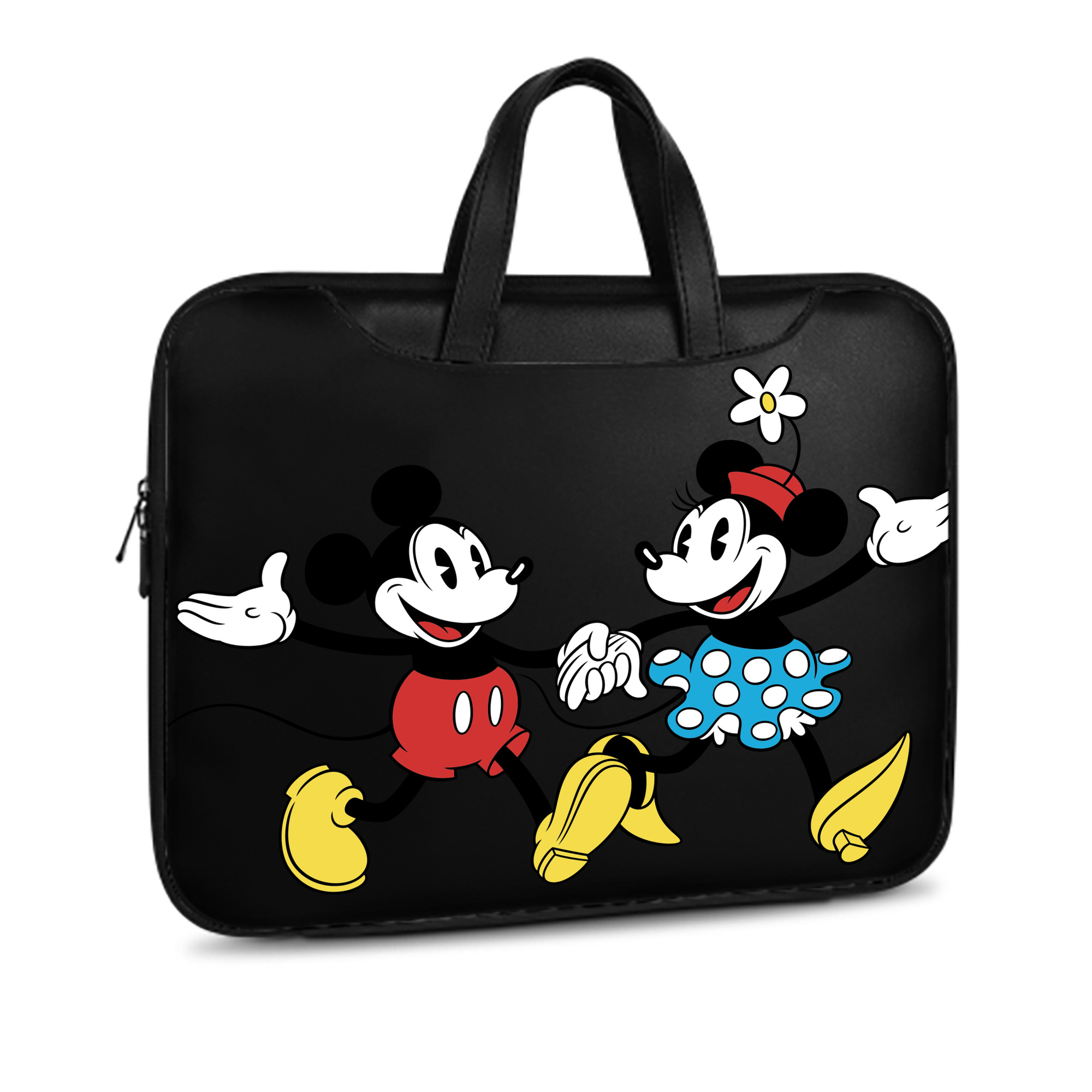 （画像用） ミッキーマウス Mickey Mouse レザーラップトップバッグ　ノートパソコンケース