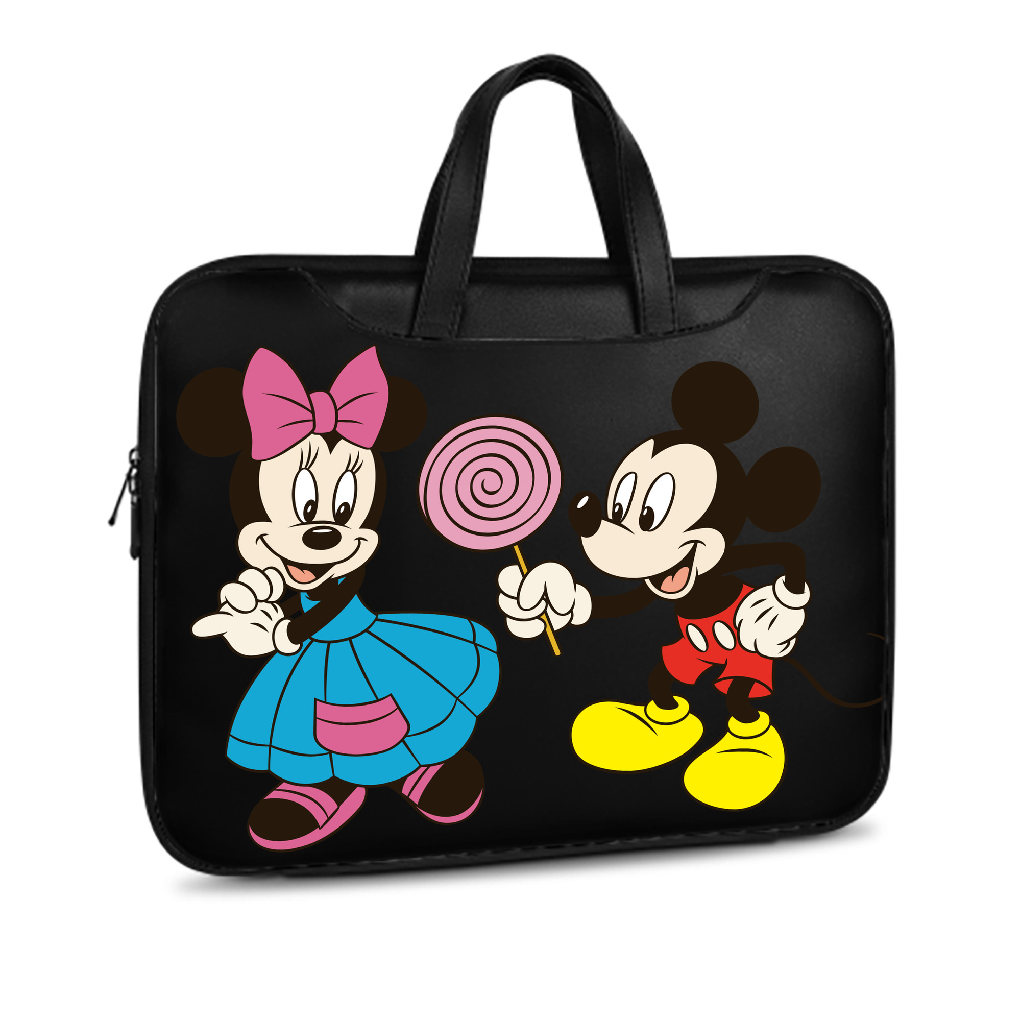 （画像用） ミッキーマウス Mickey Mouse レザーラップトップバッグ　ノートパソコンケース