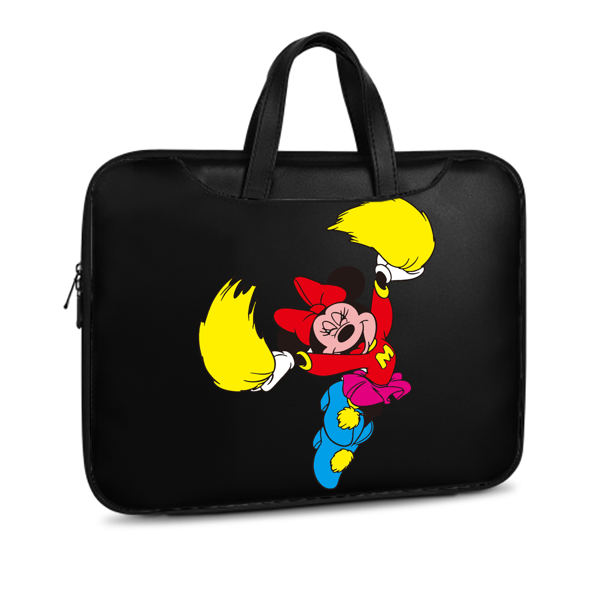 （画像用） ミッキーマウス Mickey Mouse レザーラップトップバッグ　ノートパソコンケース