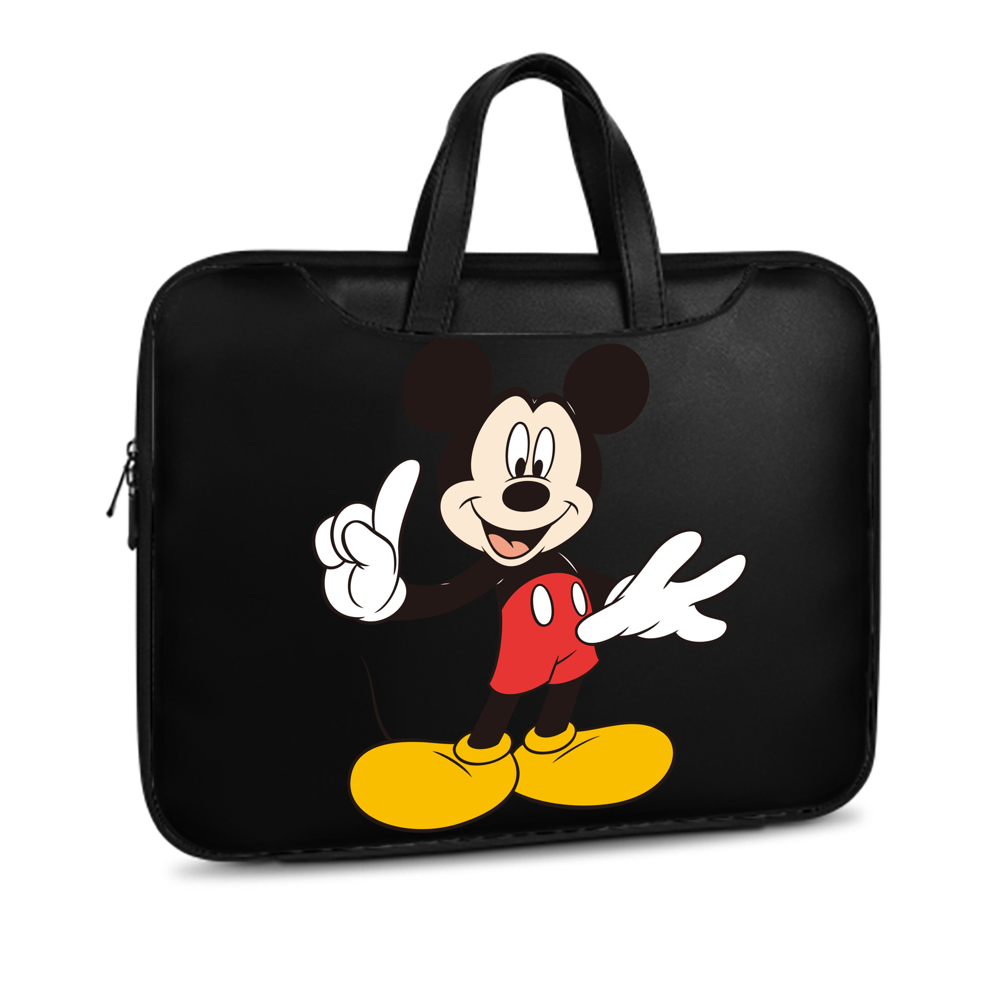 （画像用） ミッキーマウス Mickey Mouse レザーラップトップバッグ　ノートパソコンケース