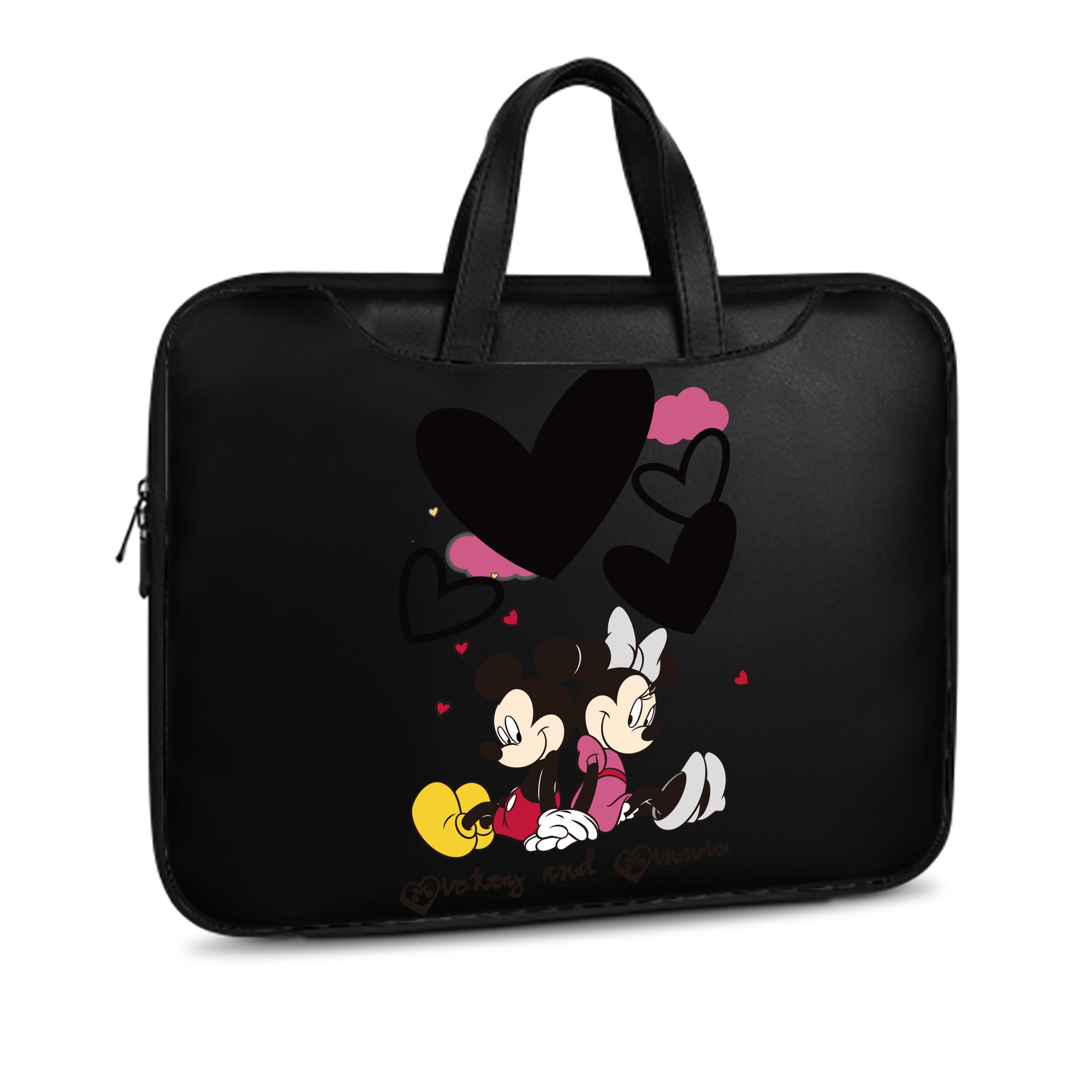 （画像用） ミッキーマウス Mickey Mouse レザーラップトップバッグ　ノートパソコンケース