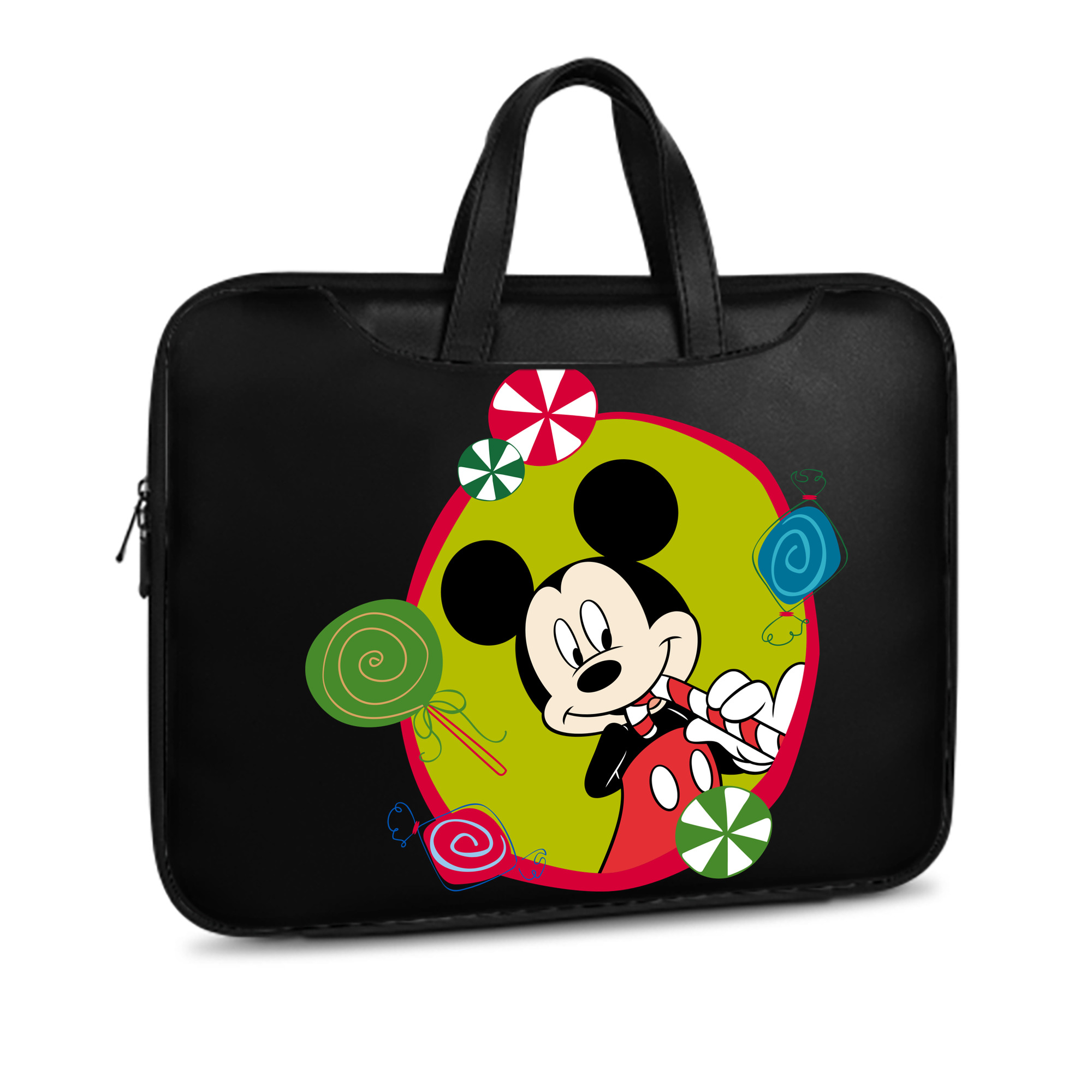 （画像用） ミッキーマウス Mickey Mouse レザーラップトップバッグ　ノートパソコンケース
