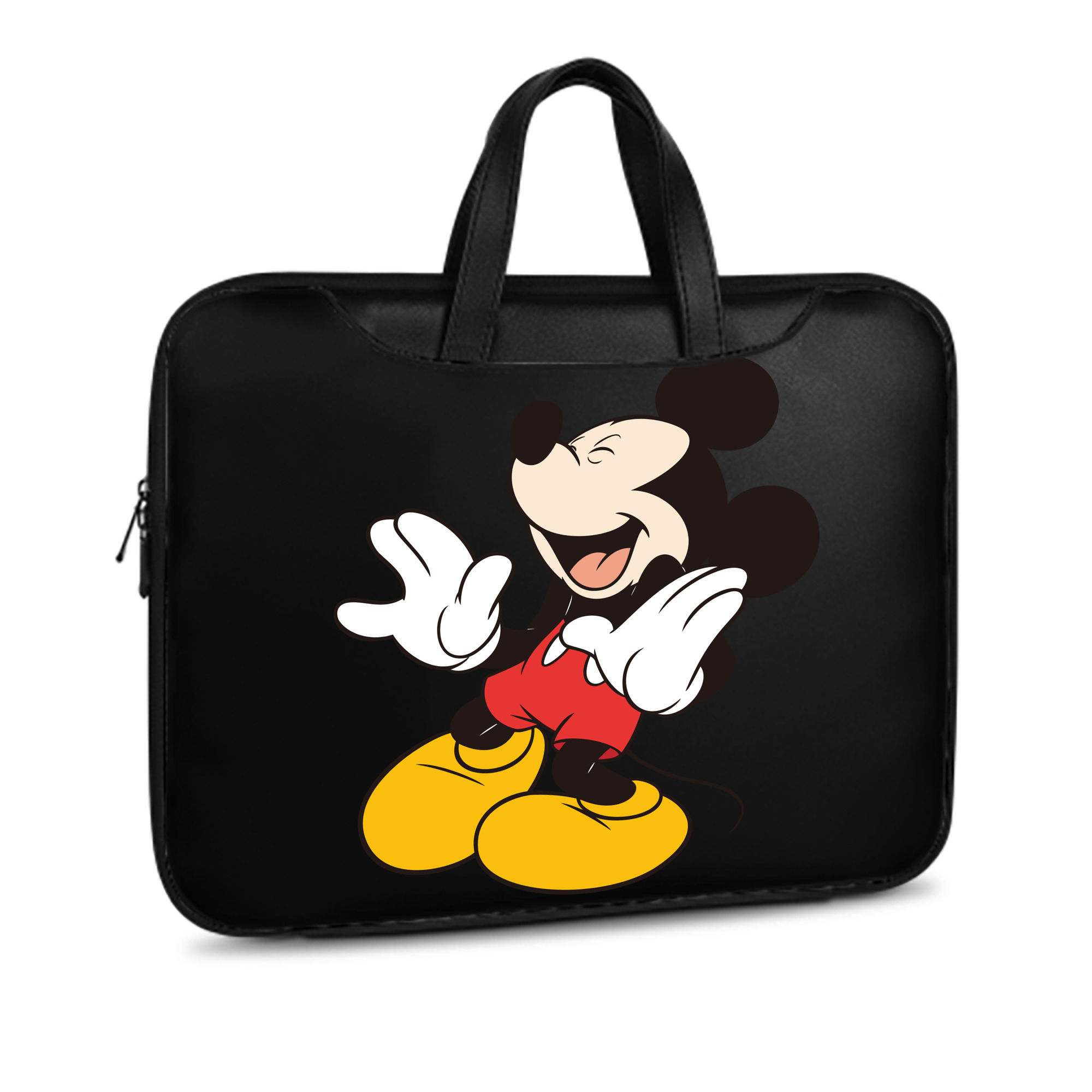 （画像用） ミッキーマウス Mickey Mouse レザーラップトップバッグ　ノートパソコンケース
