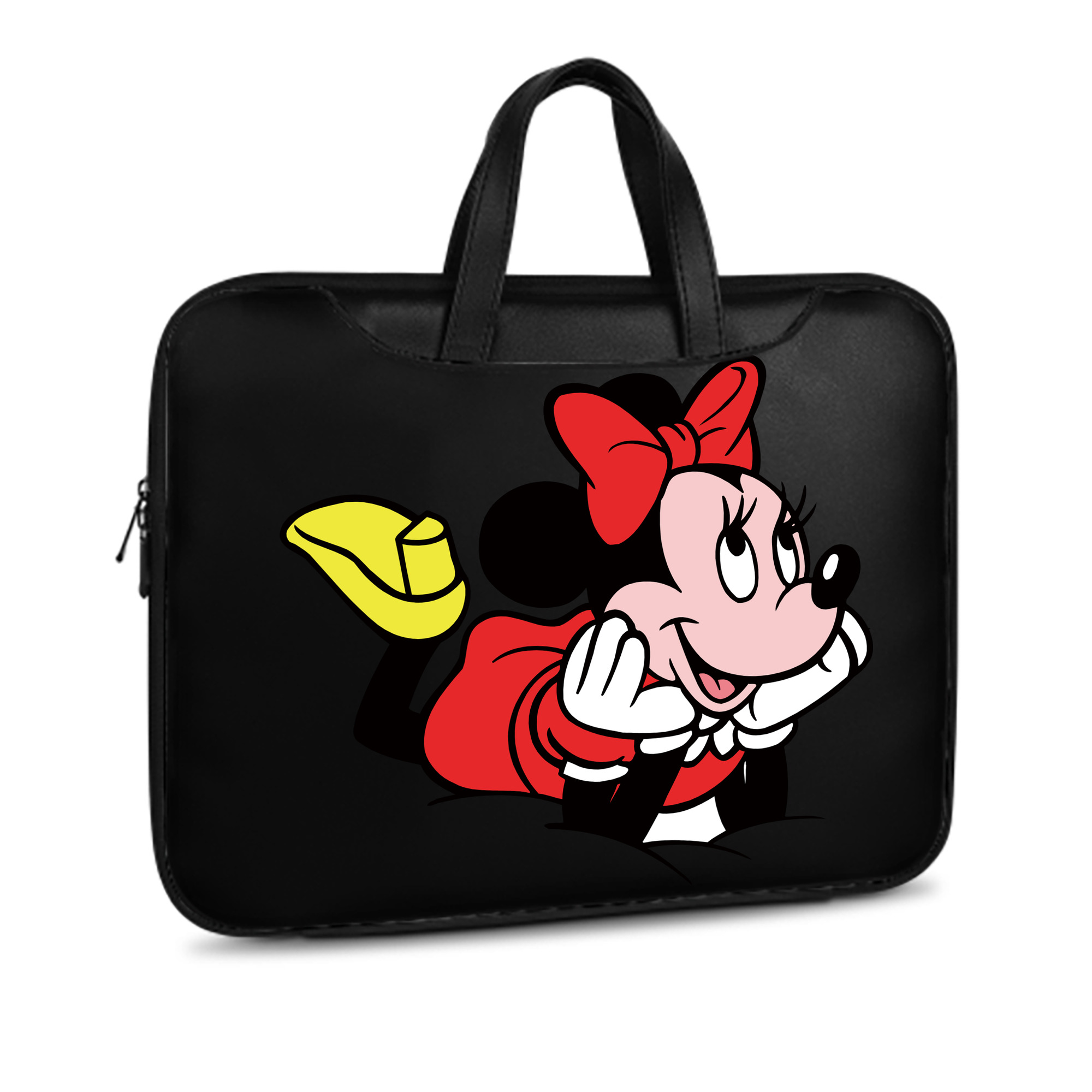 （画像用） ミッキーマウス Mickey Mouse レザーラップトップバッグ　ノートパソコンケース