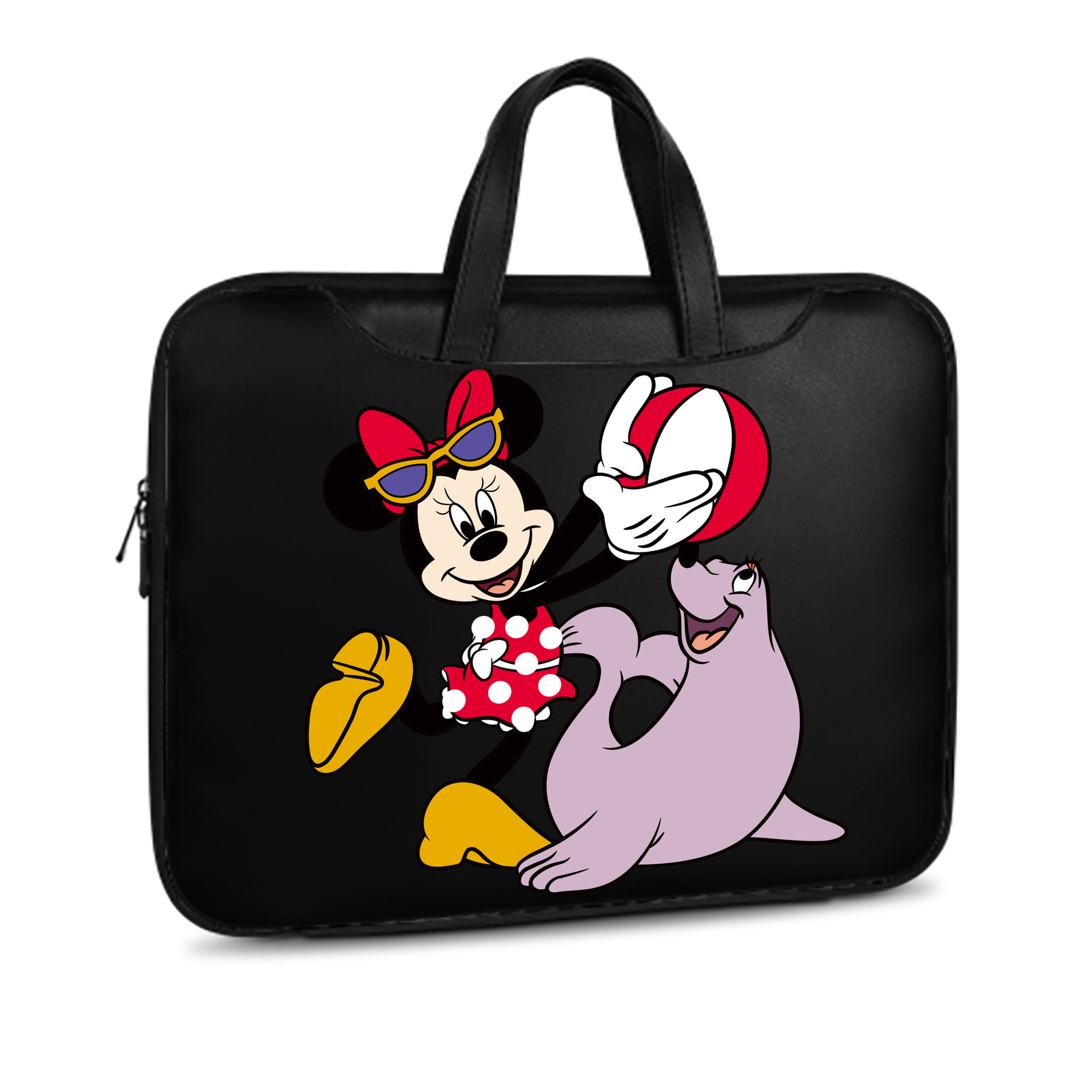 （画像用） ミッキーマウス Mickey Mouse レザーラップトップバッグ　ノートパソコンケース