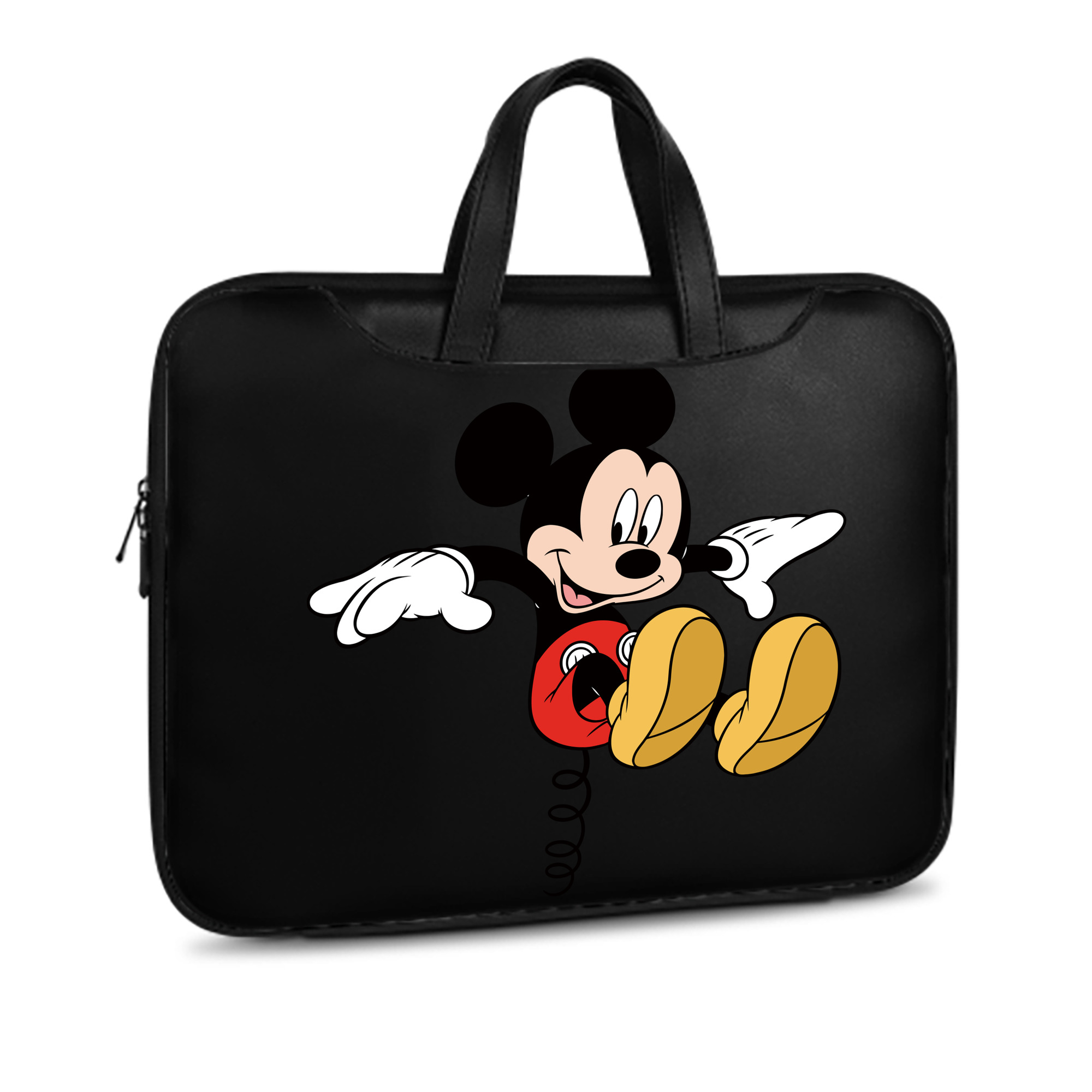 （画像用） ミッキーマウス Mickey Mouse レザーラップトップバッグ　ノートパソコンケース