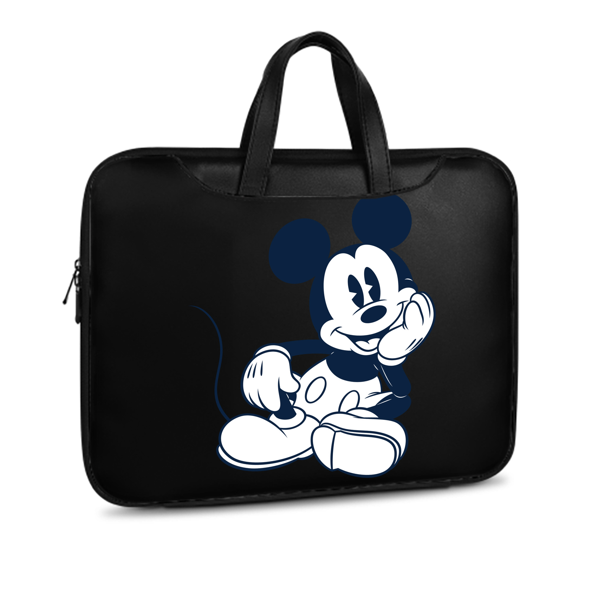 （画像用） ミッキーマウス Mickey Mouse レザーラップトップバッグ　ノートパソコンケース