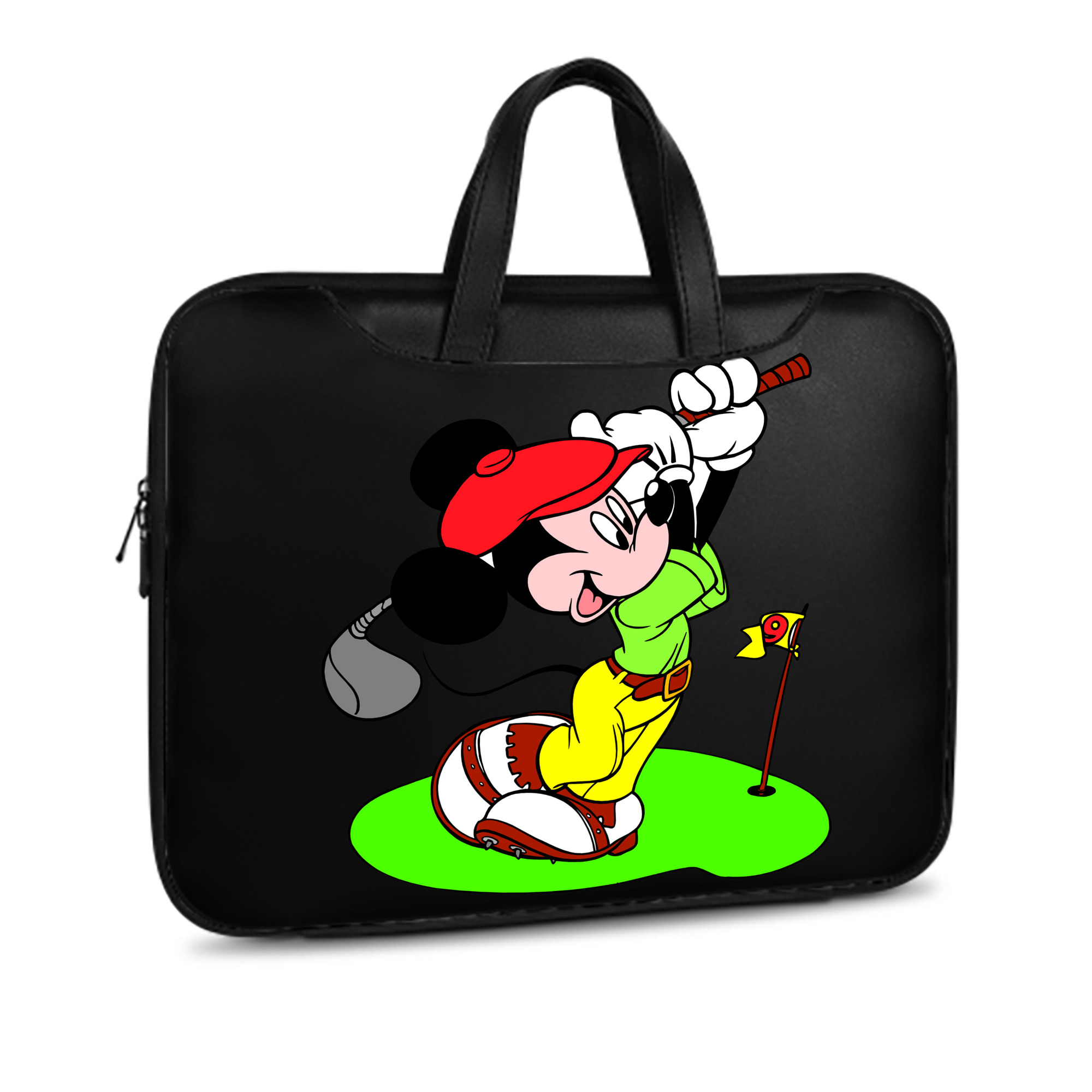 ミッキーマウス Mickey Mouse レザーラップトップバッグ　ノートパソコンケース
