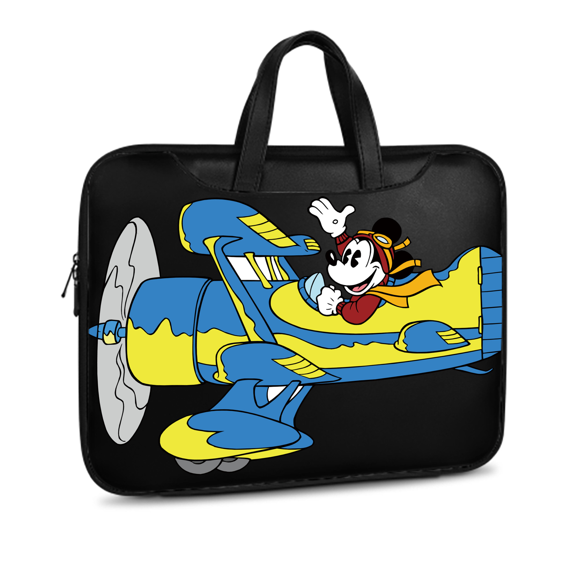 （画像用） ミッキーマウス Mickey Mouse レザーラップトップバッグ　ノートパソコンケース