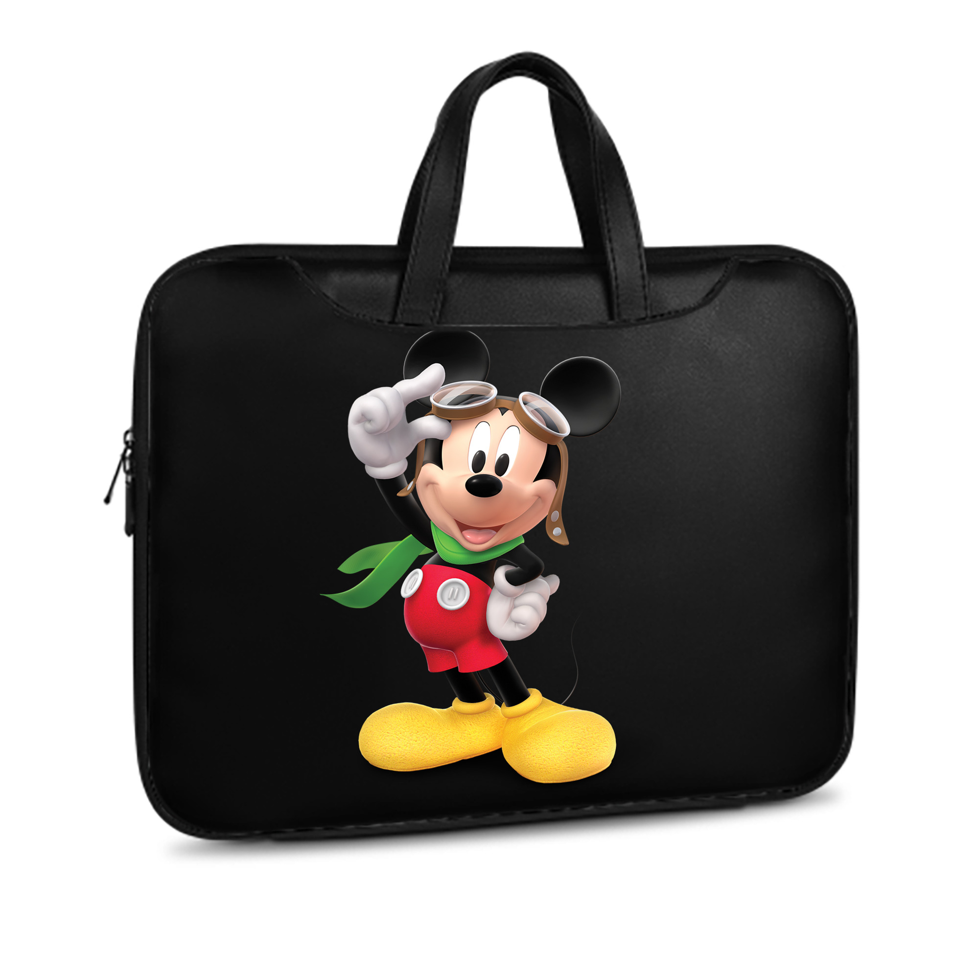 （画像用） ミッキーマウス Mickey Mouse レザーラップトップバッグ　ノートパソコンケース