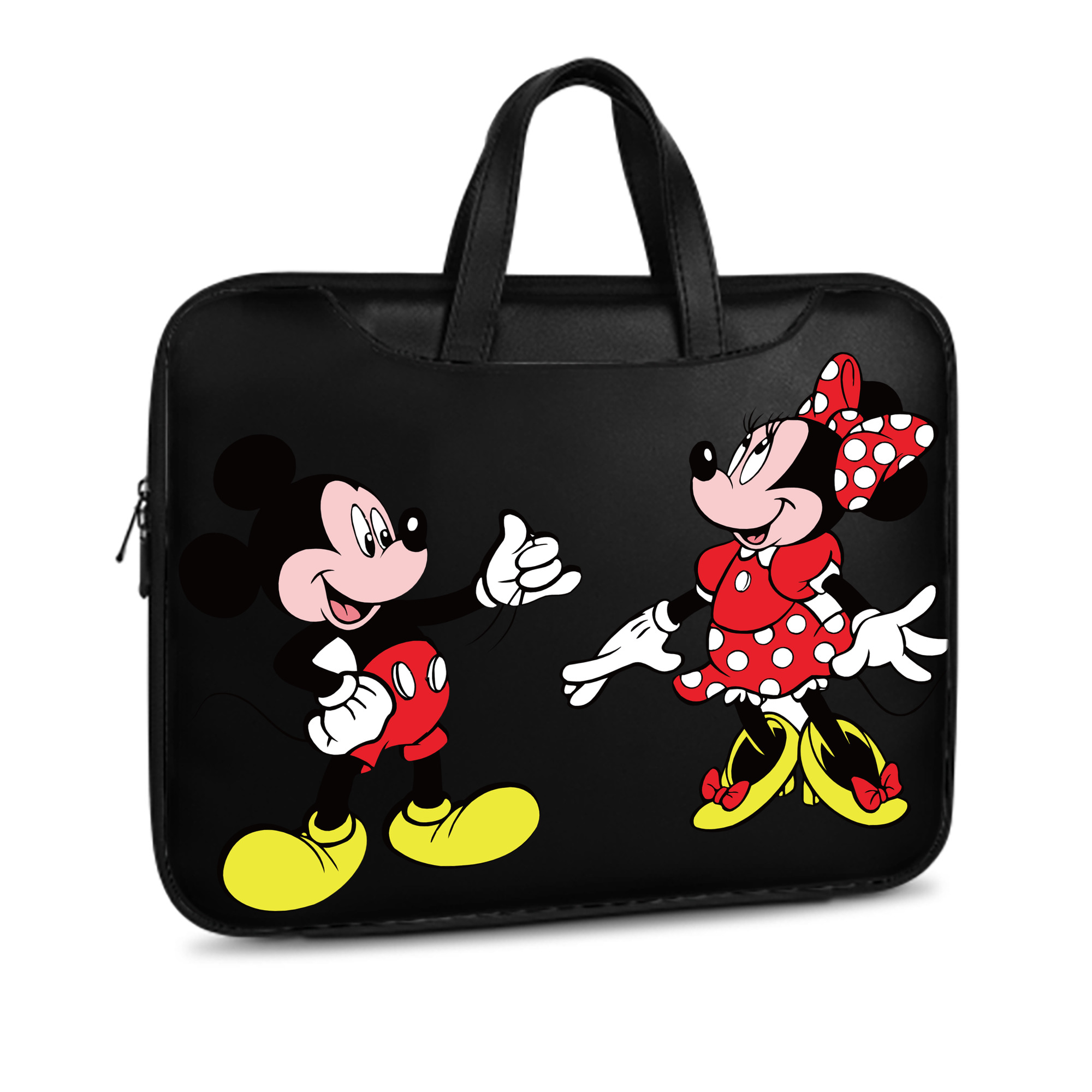 （画像用） ミッキーマウス Mickey Mouse レザーラップトップバッグ　ノートパソコンケース