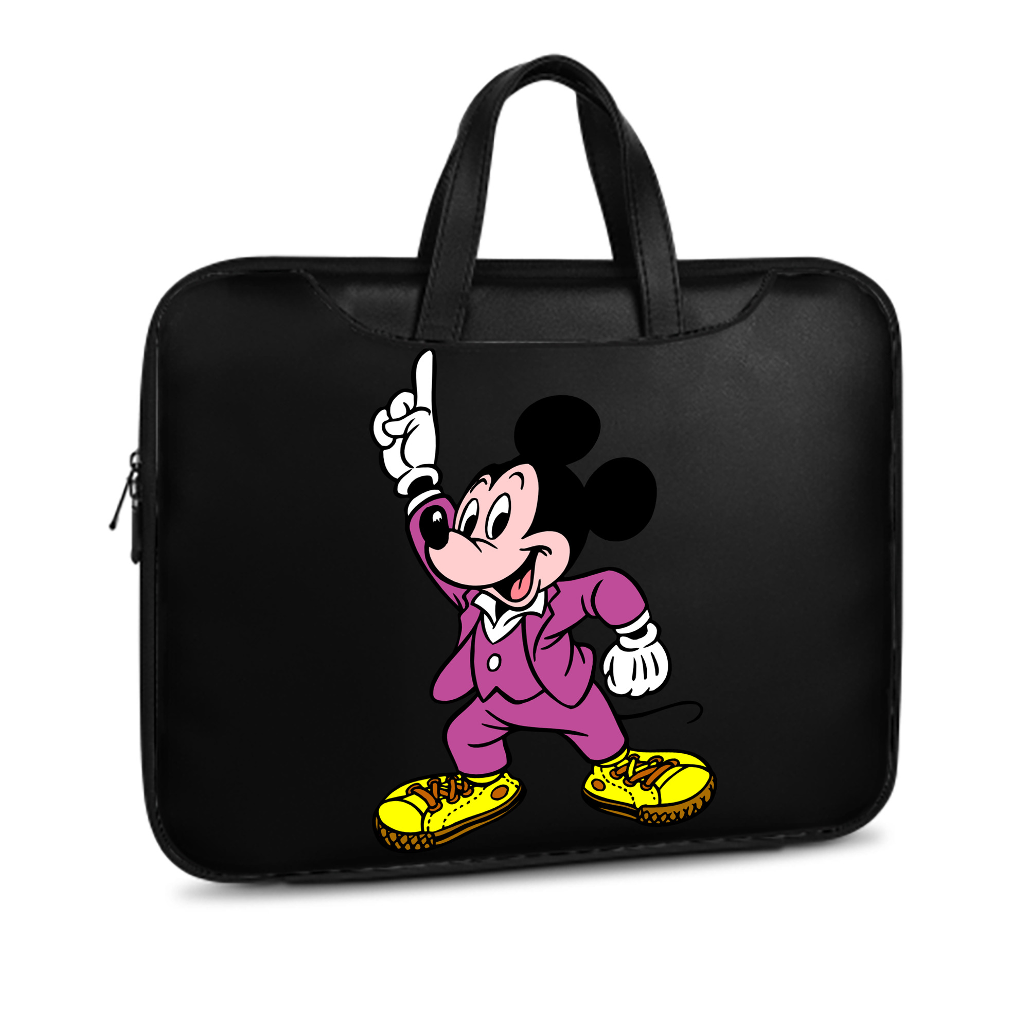 （画像用） ミッキーマウス Mickey Mouse レザーラップトップバッグ　ノートパソコンケース