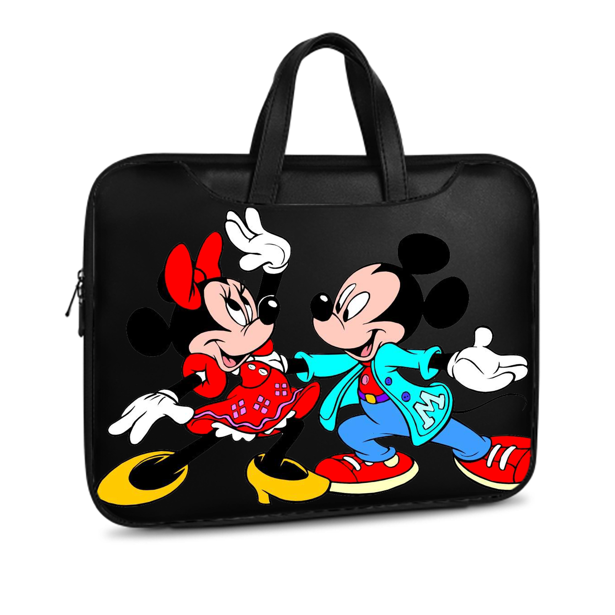 （画像用） ミッキーマウス Mickey Mouse レザーラップトップバッグ　ノートパソコンケース