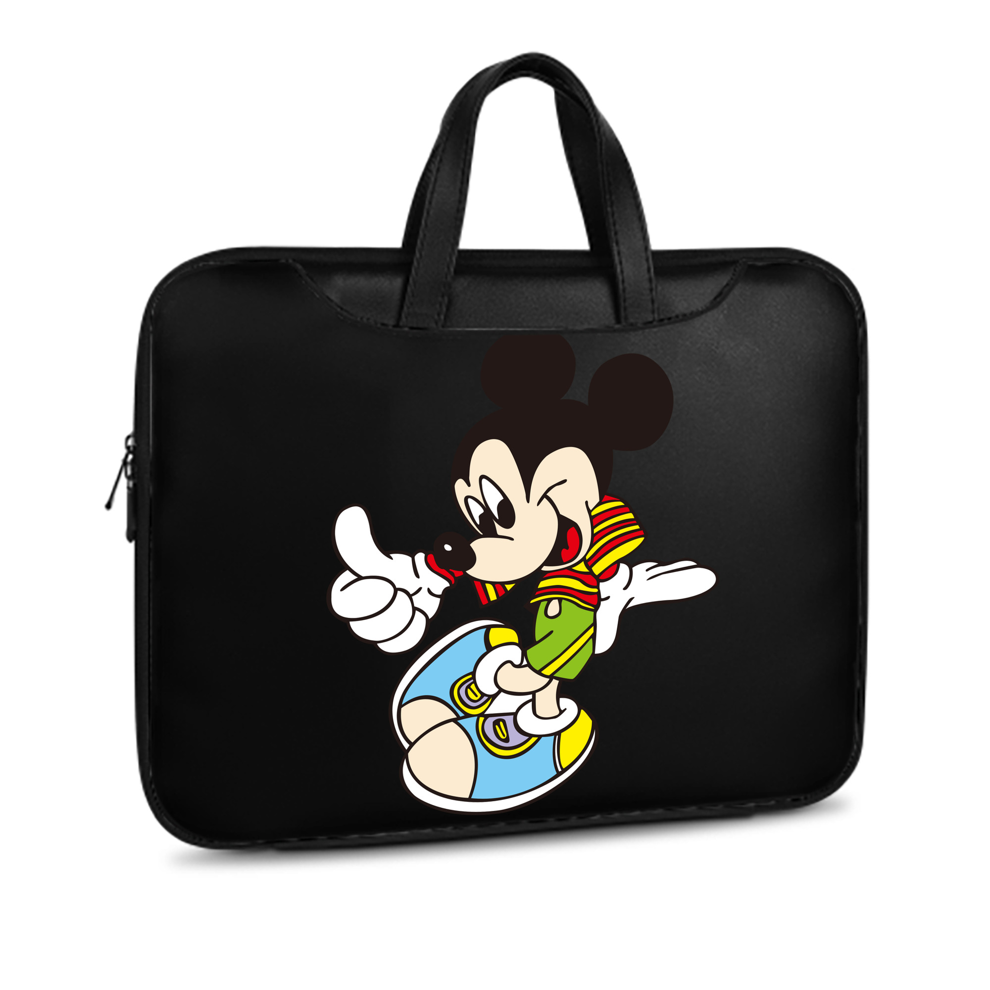 （画像用） ミッキーマウス Mickey Mouse レザーラップトップバッグ　ノートパソコンケース