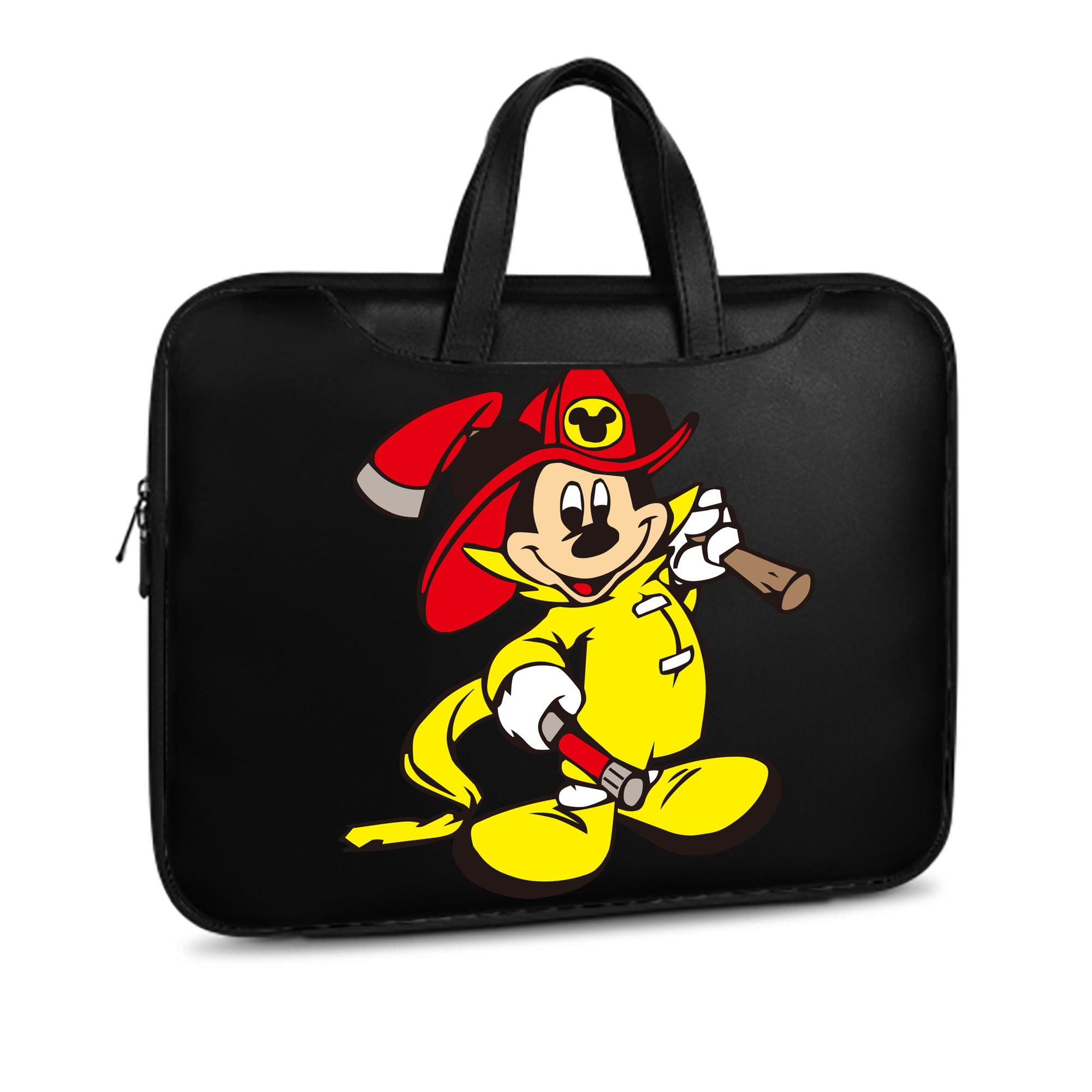 （画像用） ミッキーマウス Mickey Mouse レザーラップトップバッグ　ノートパソコンケース