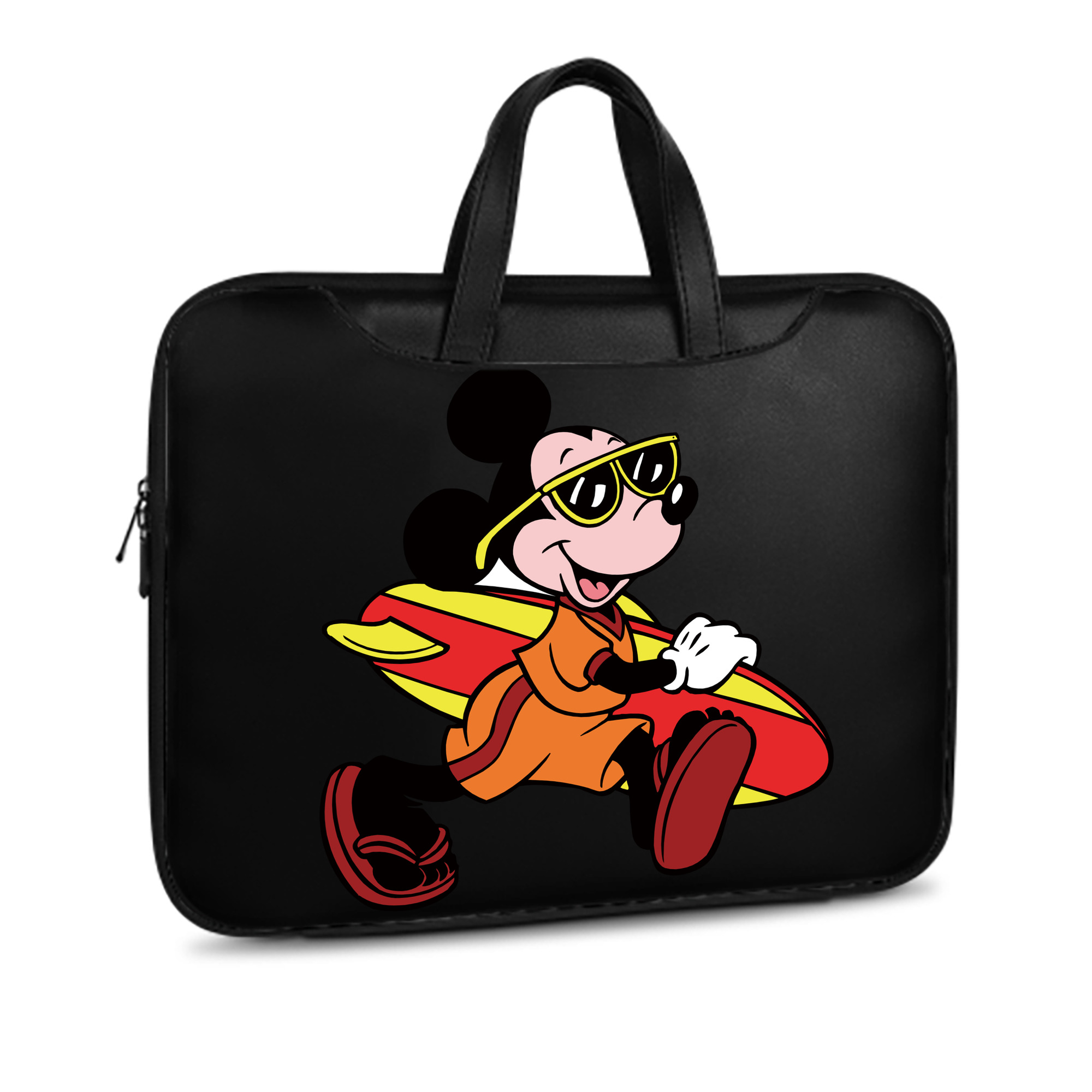 （画像用） ミッキーマウス Mickey Mouse レザーラップトップバッグ　ノートパソコンケース