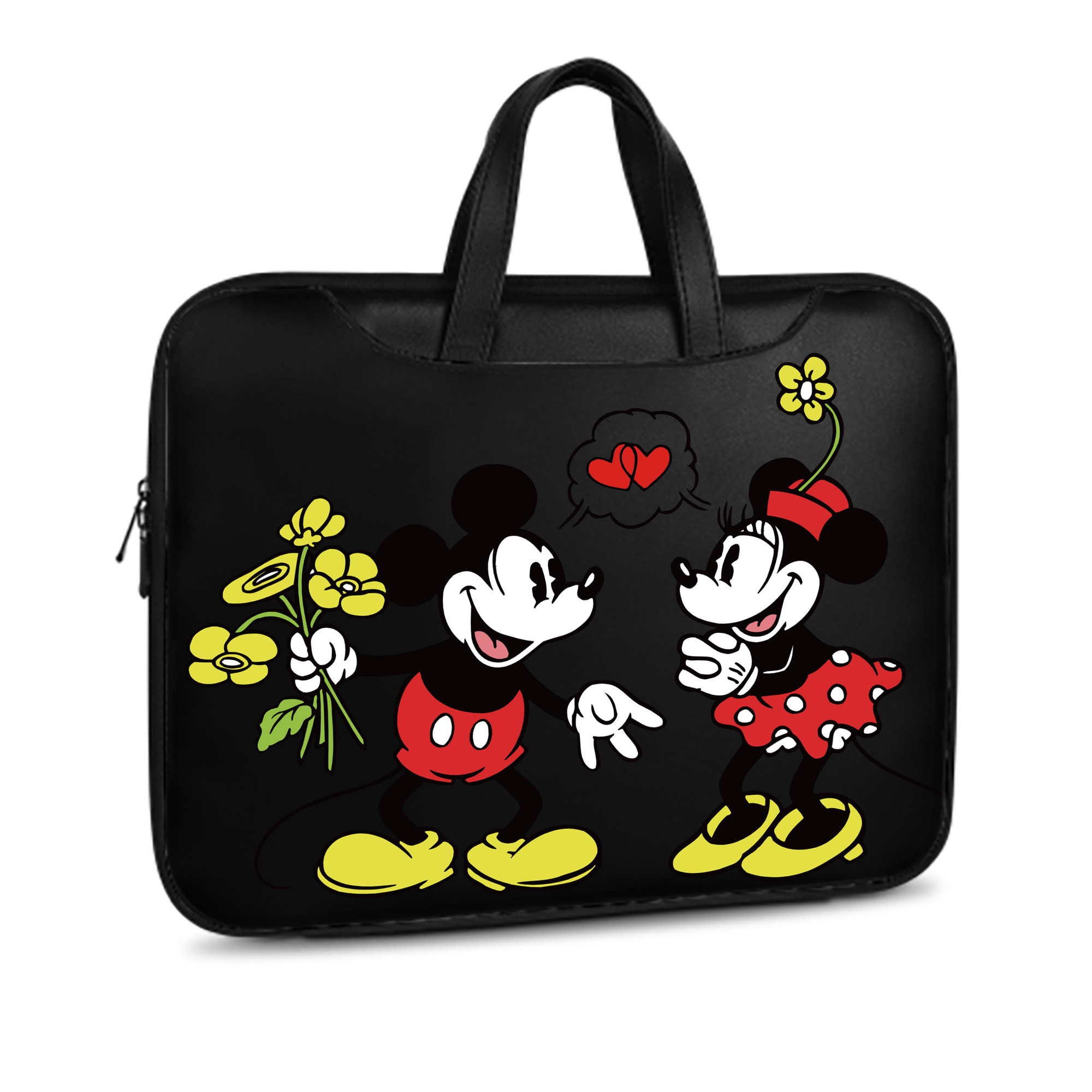 （画像用） ミッキーマウス Mickey Mouse レザーラップトップバッグ　ノートパソコンケース