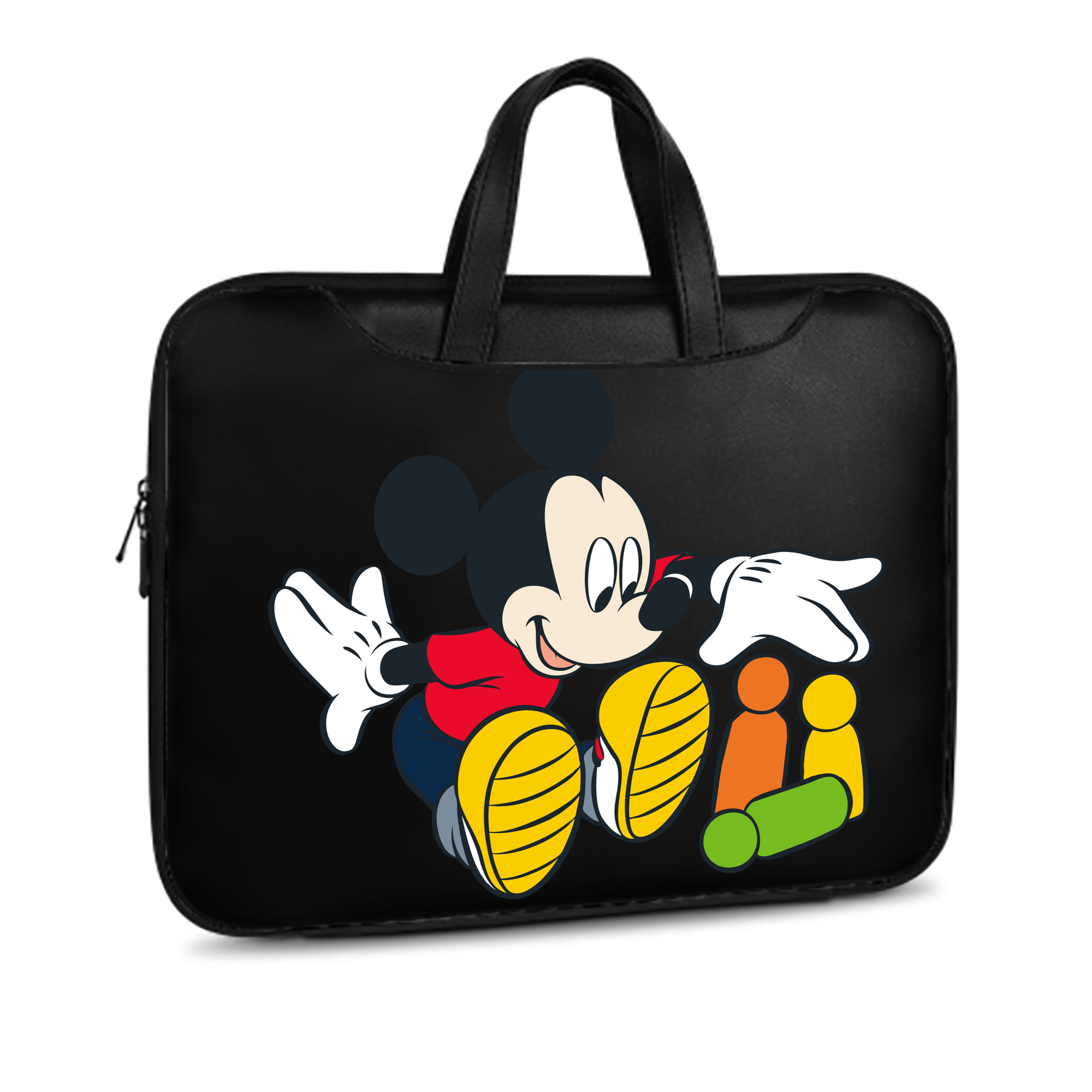 （画像用） ミッキーマウス Mickey Mouse レザーラップトップバッグ　ノートパソコンケース