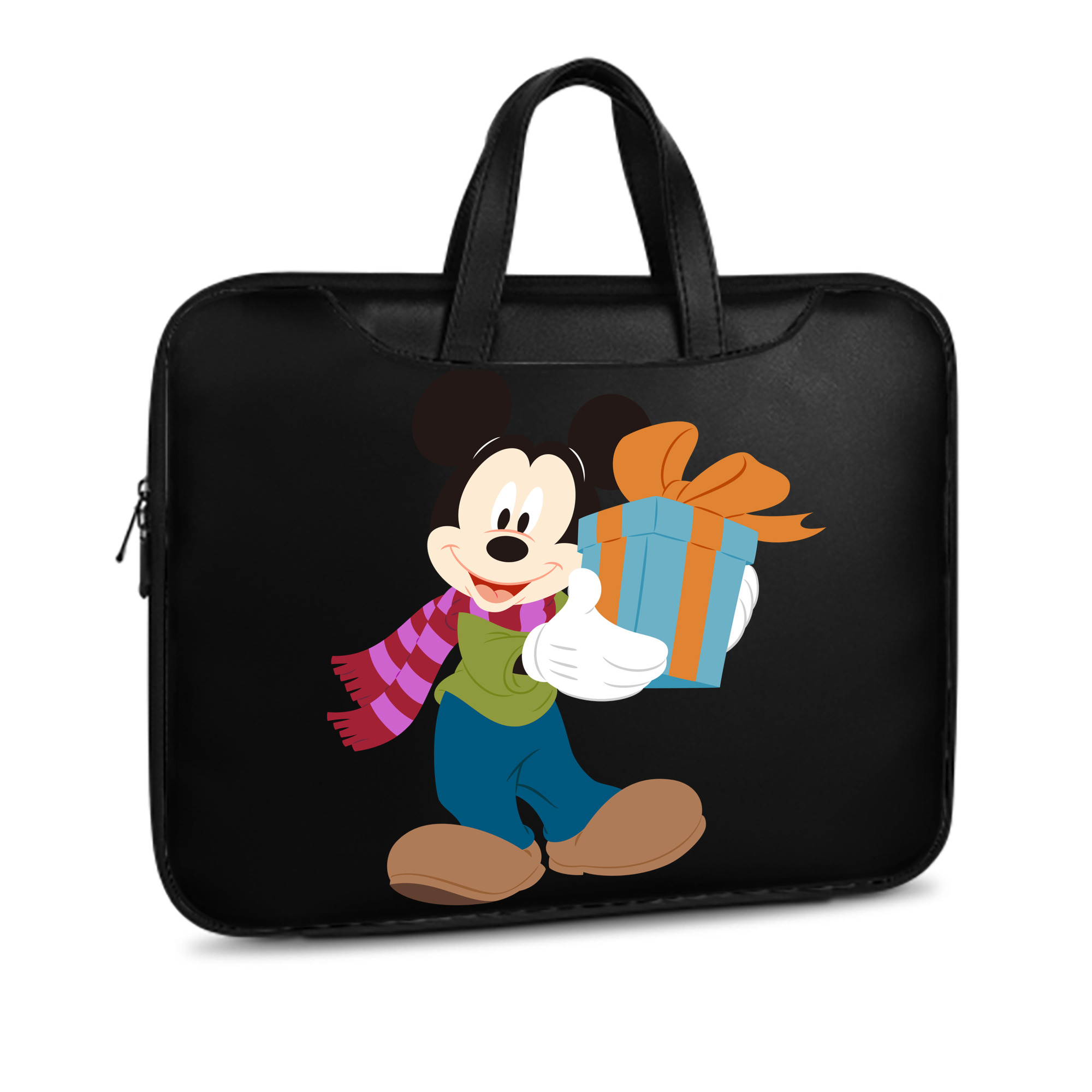 （画像用） ミッキーマウス Mickey Mouse レザーラップトップバッグ　ノートパソコンケース