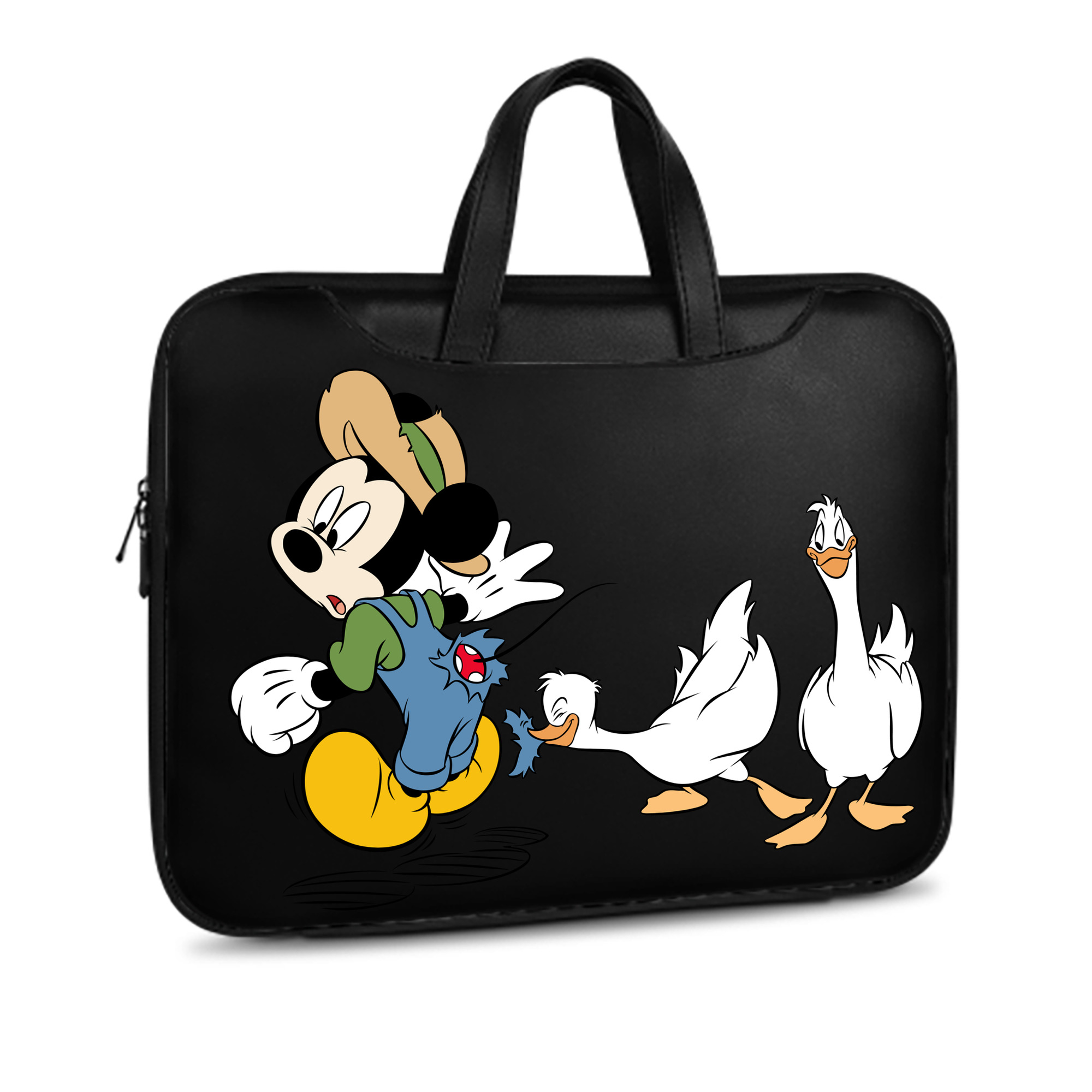 （画像用） ミッキーマウス Mickey Mouse レザーラップトップバッグ　ノートパソコンケース